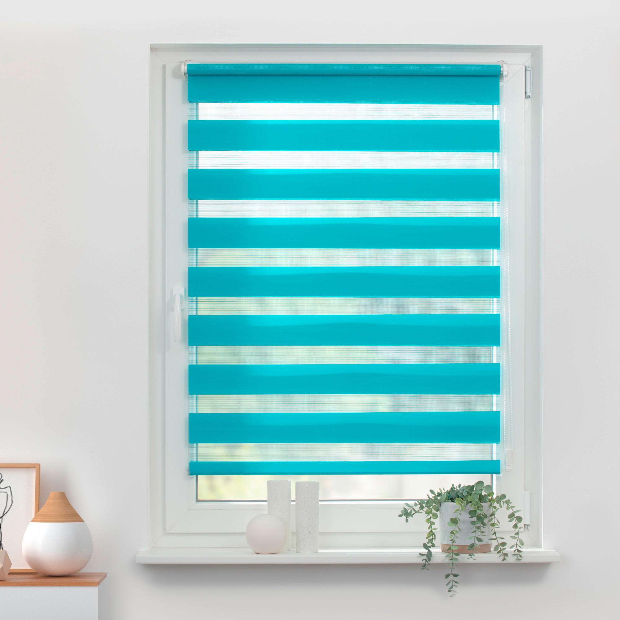 LICHTBLICK Doppelrollo Duo blau B/L: ca. 45x150 cm