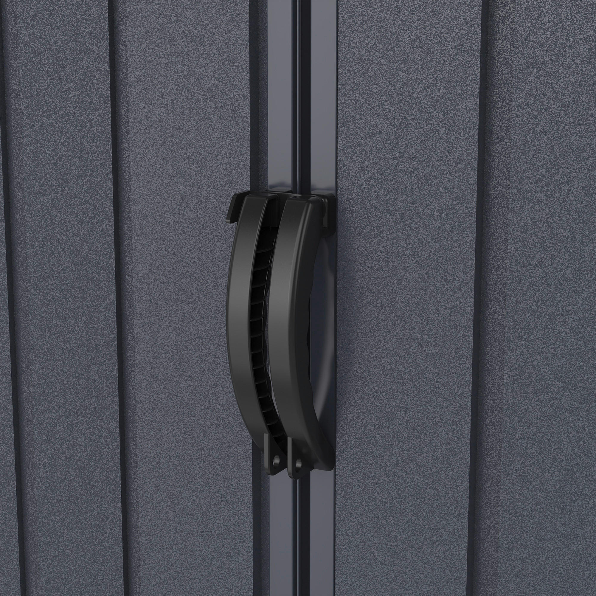 Thumbnail - VCM Mülltonnenbox 3er StoreAway grau Kunststoff B/H/L: ca. 124x190x108 cm