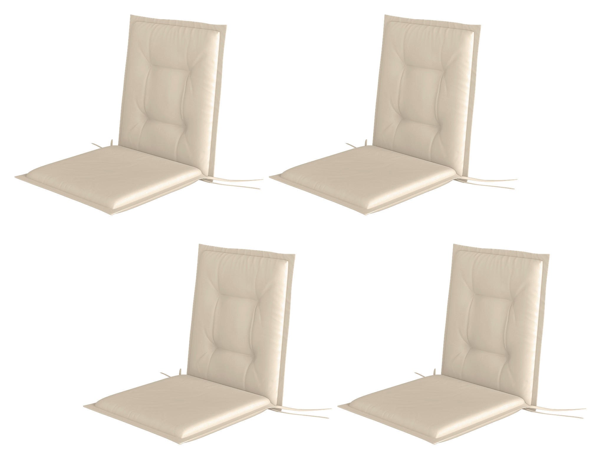 Outsunny Sitzkissen 4er Set beige Polyester B/H/L: ca. 50x5x108 cm
