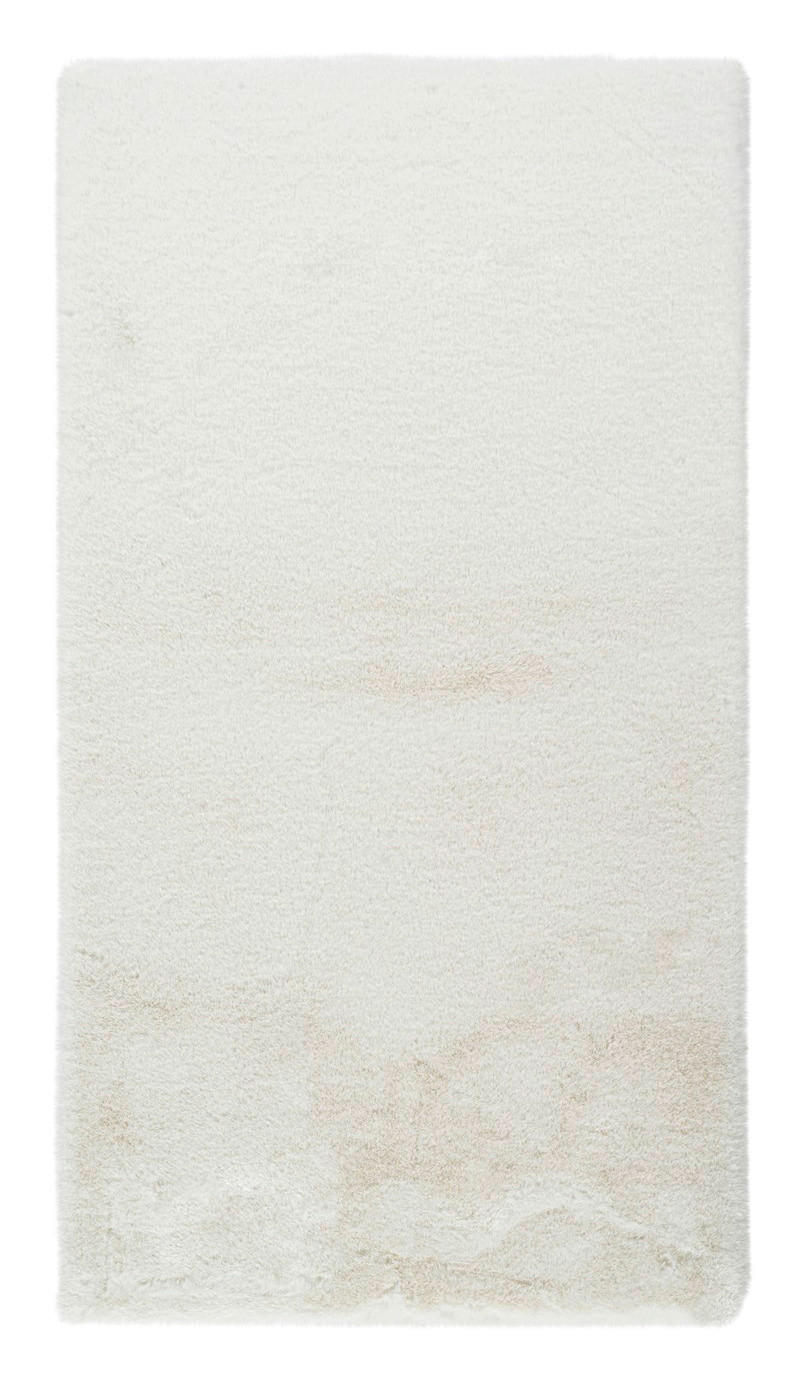 Kayoom Kurzflorteppich Badematte Rabbit Light 625 weiß B/H/L: ca. 50x2,4x90 cm