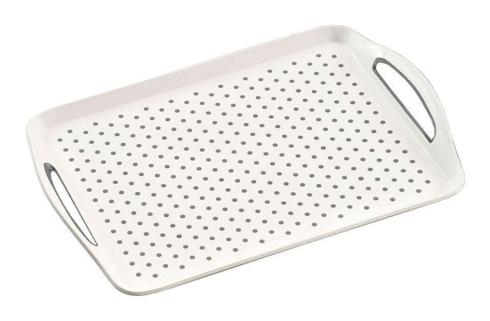 Kesper Serviertablett weiß Kunststoff B/L: ca. 32x45,5 cm