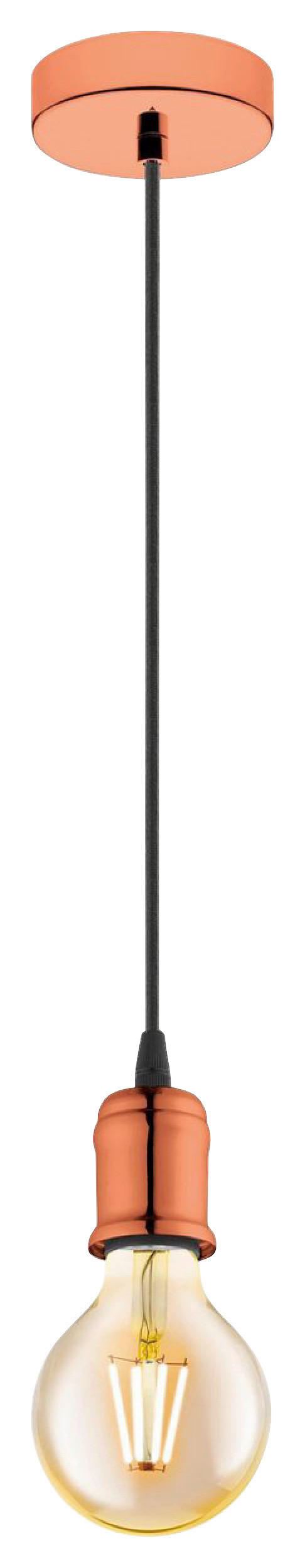 Eglo Pendelleuchte Kupfer Metall B/H/L: ca. 10x200x10 cm E27 1 Brennstellen