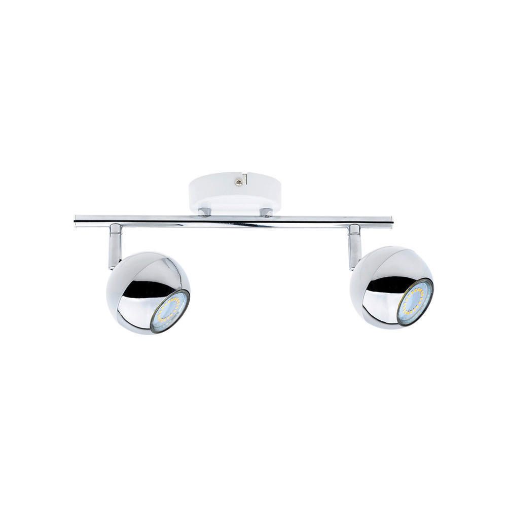 SPOT Light Spotbalken Bianca weiß Chrom Metall B/H/T: ca. 30x16x8 cm GU10 2 Brennstellen