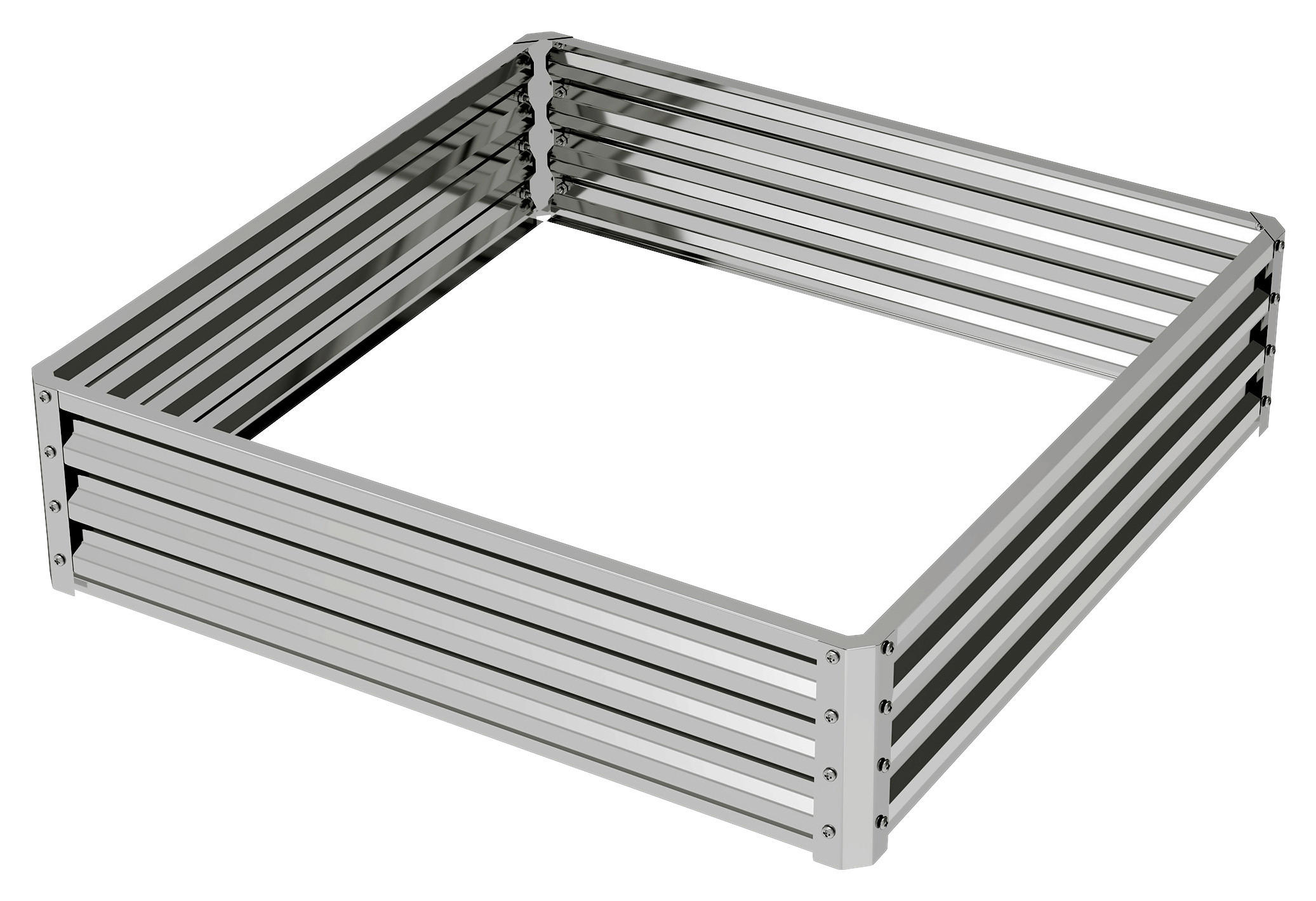 Outsunny Hochbeet silber Stahl B/H/L: ca. 120x30x120 cm