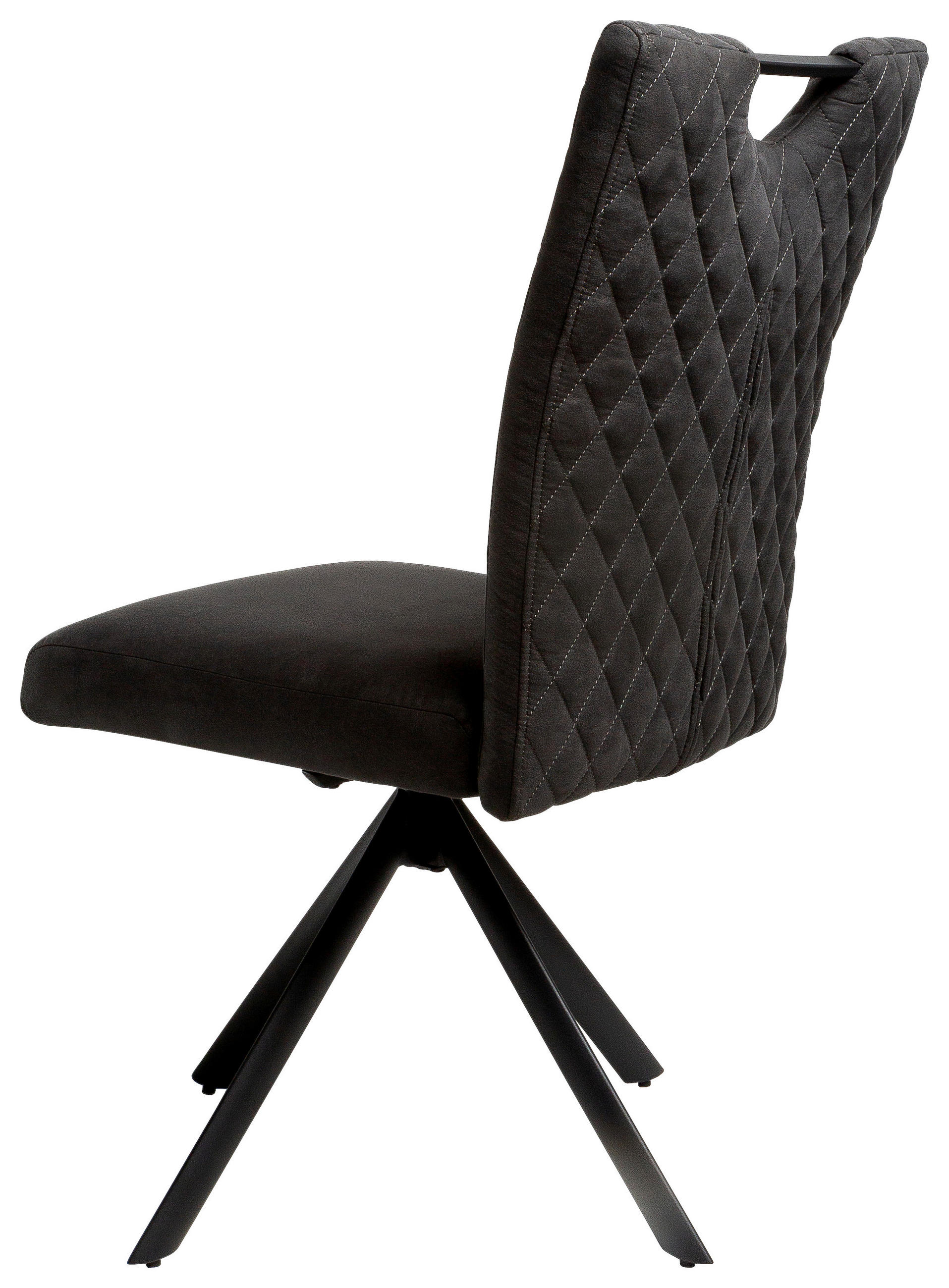 Thumbnail - Stuhl Georgia anthrazit Microfaser B/H/T: ca. 47x95x46 cm