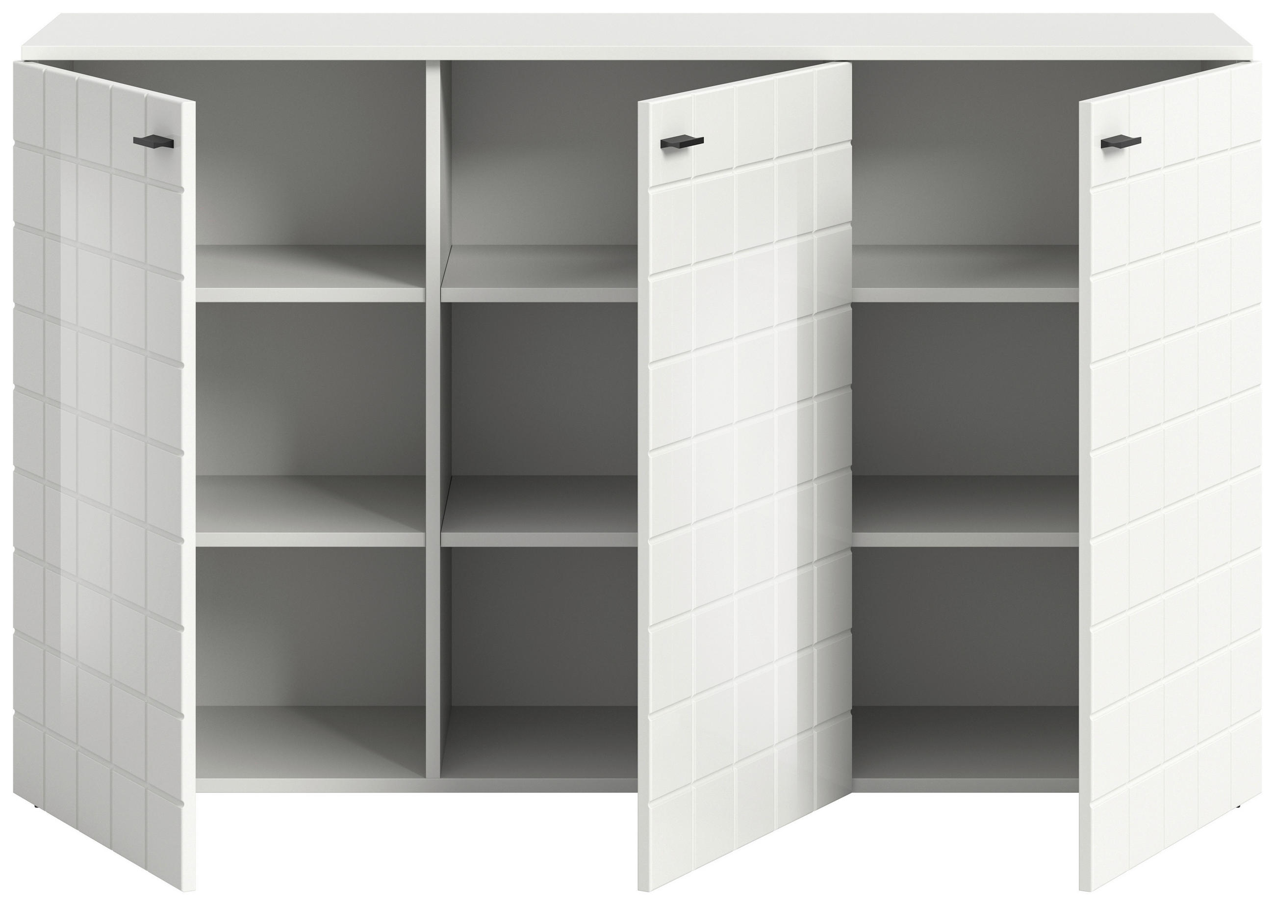 Thumbnail - Sideboard Monte weiß weiß Hochglanz B/H/T: ca. 138x86x37 cm