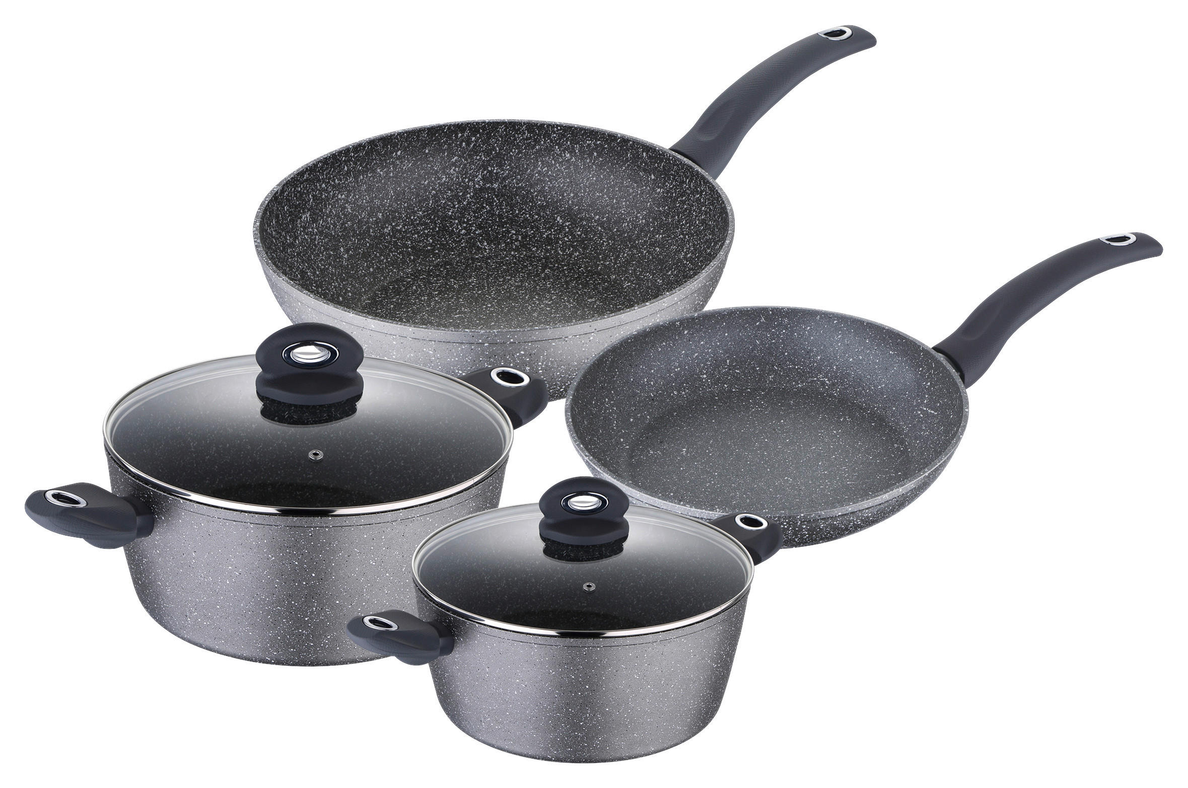 BERGNER Topfset Orion grau Aluminium 6 tlg.