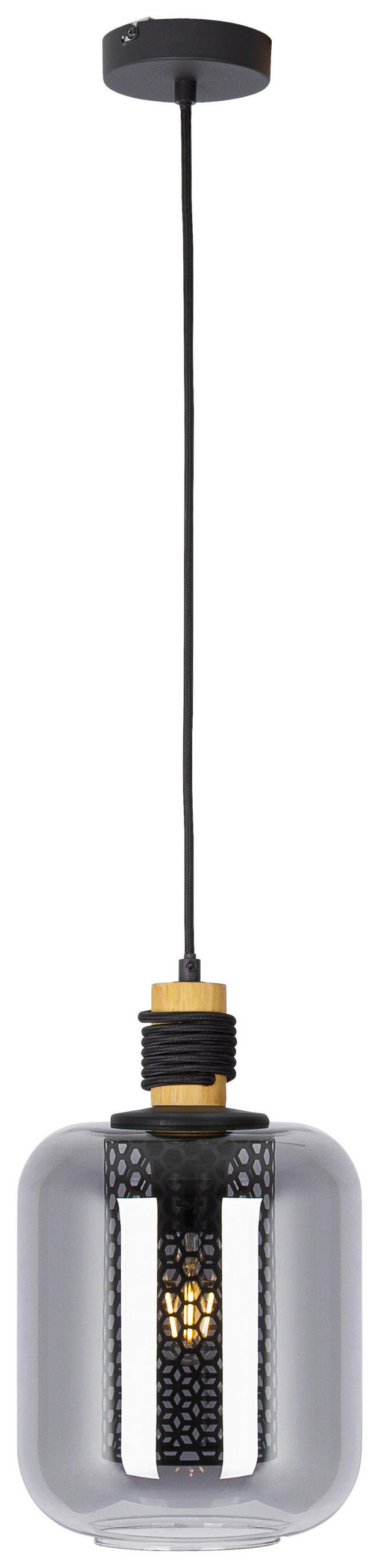 Nowa Pendelleuchte 30990108 schwarz Metall H/D: ca. 150x20 cm E27 1 Brennstellen