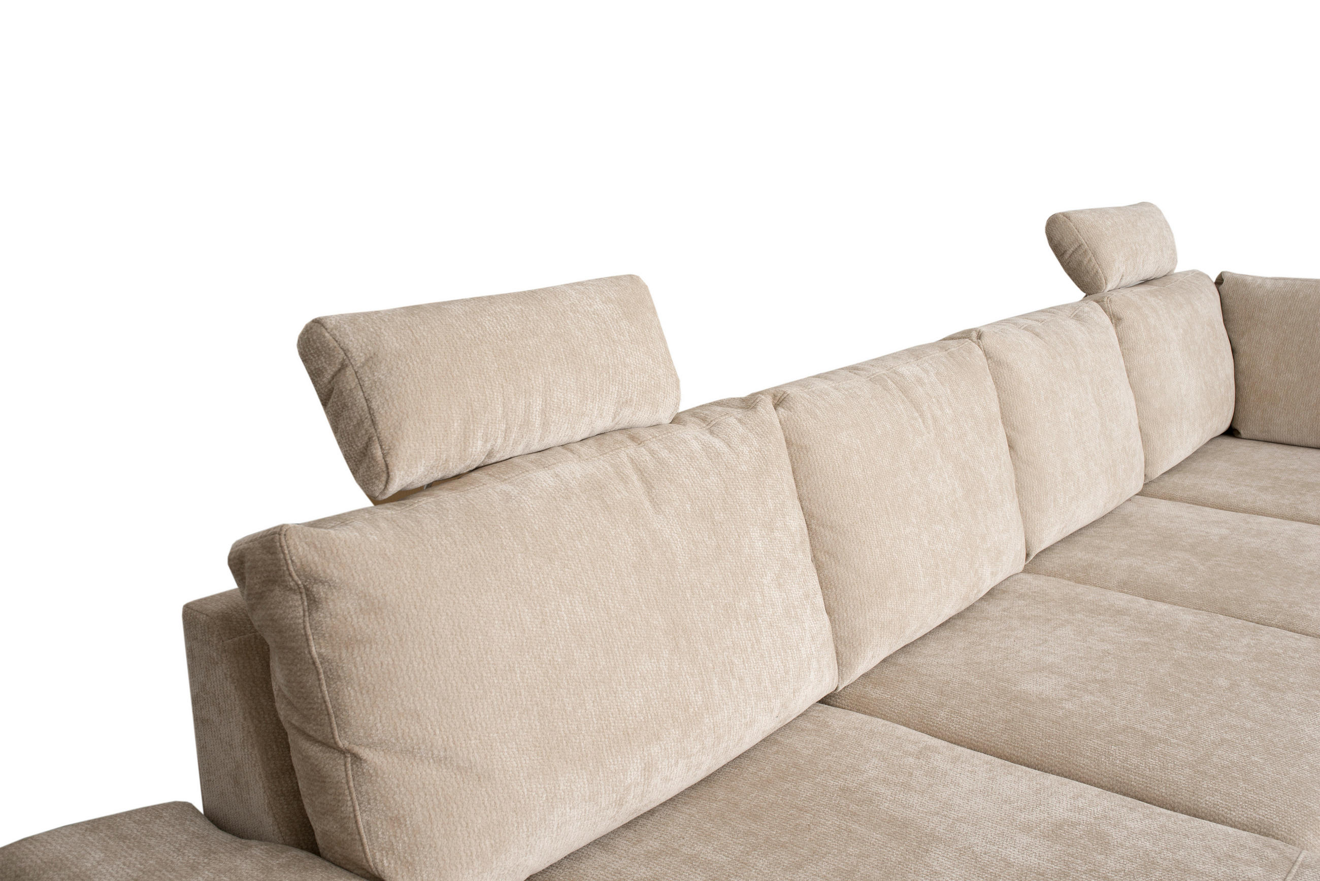 Thumbnail - Wohnlandschaft Sara U beige Microfaser B/H/T: ca. 333x87x189 cm