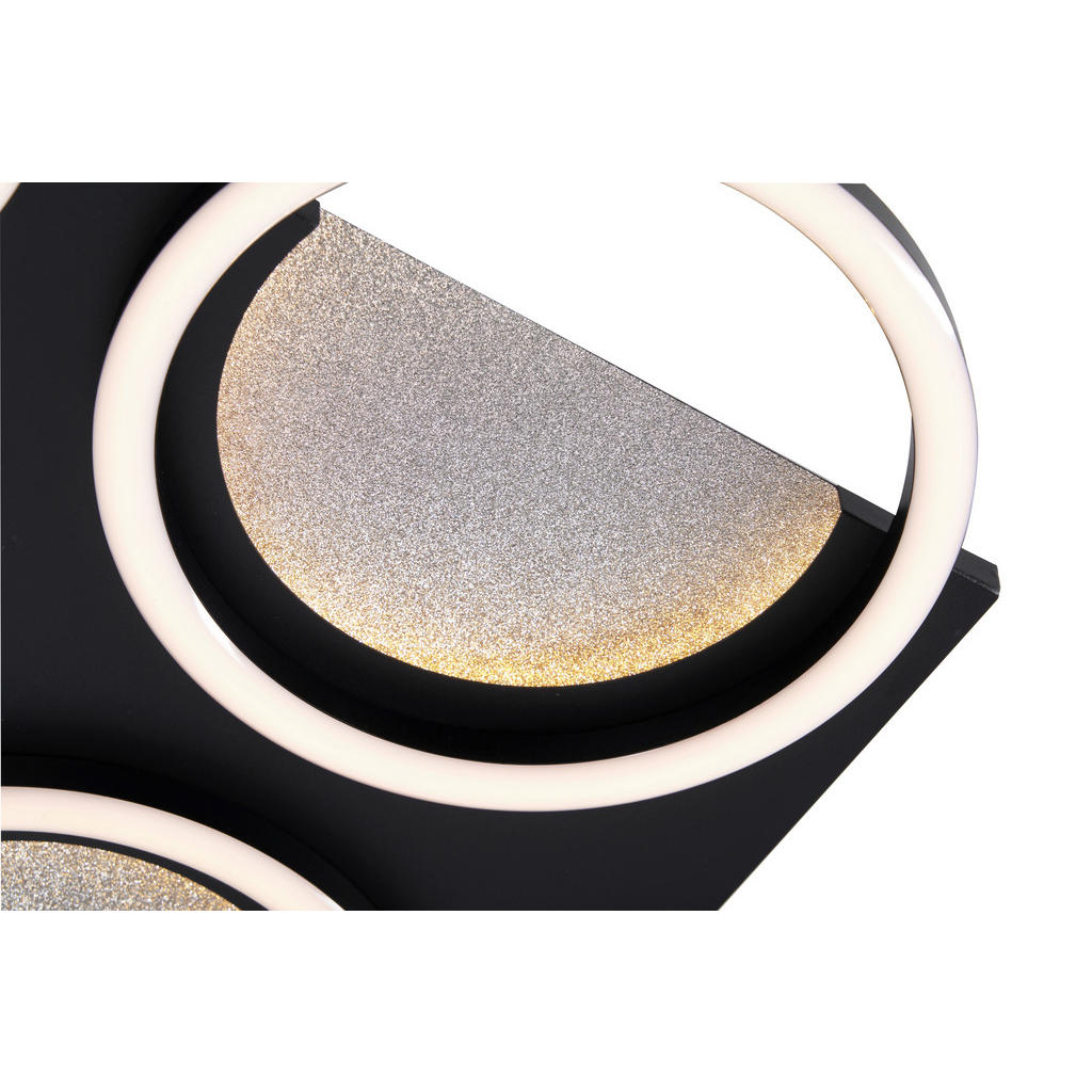 Thumbnail - POCOline LED-Deckenleuchte Arietty schwarz Metall Kunststoff B/H/L: ca. 44,5x7x48 cm