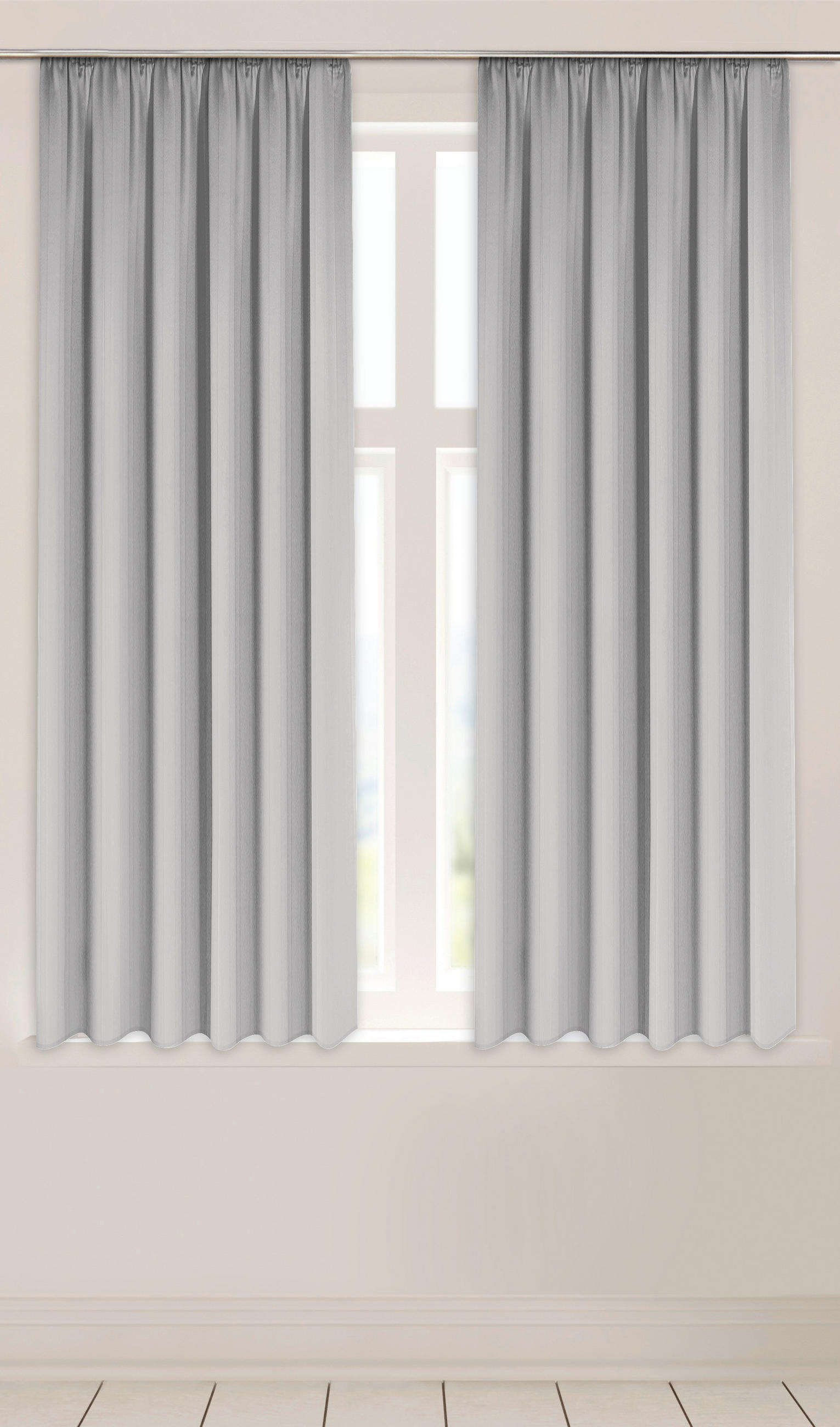 POCOline Verdunklungsvorhang Luna silber B/L: ca. 135x175 cm