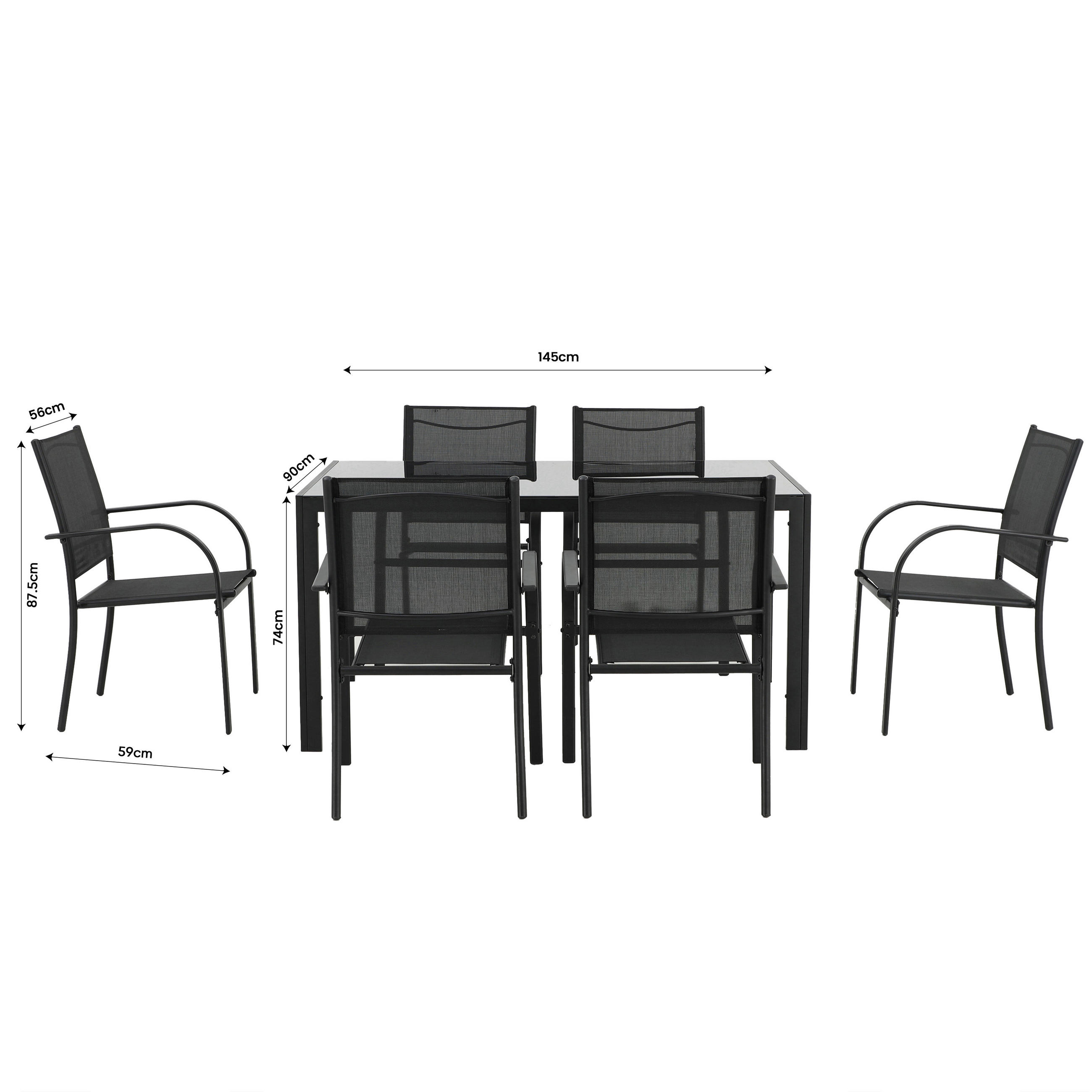 Thumbnail - POCOline Gartensitzgruppe Marbella schwarz Stahl