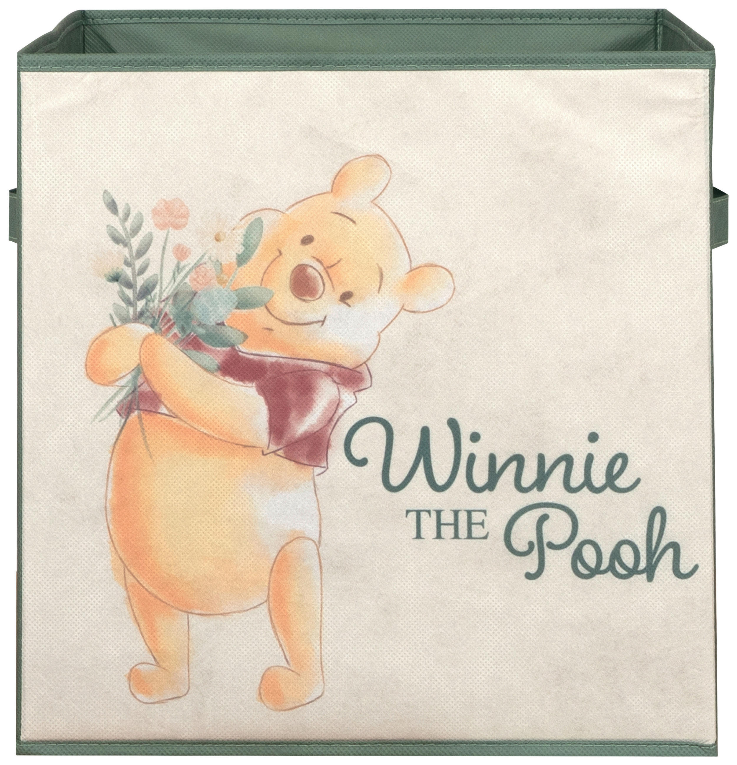 Thumbnail - Stoffbox Winnie Pooh grün B/H/T: ca. 32x32x32 cm