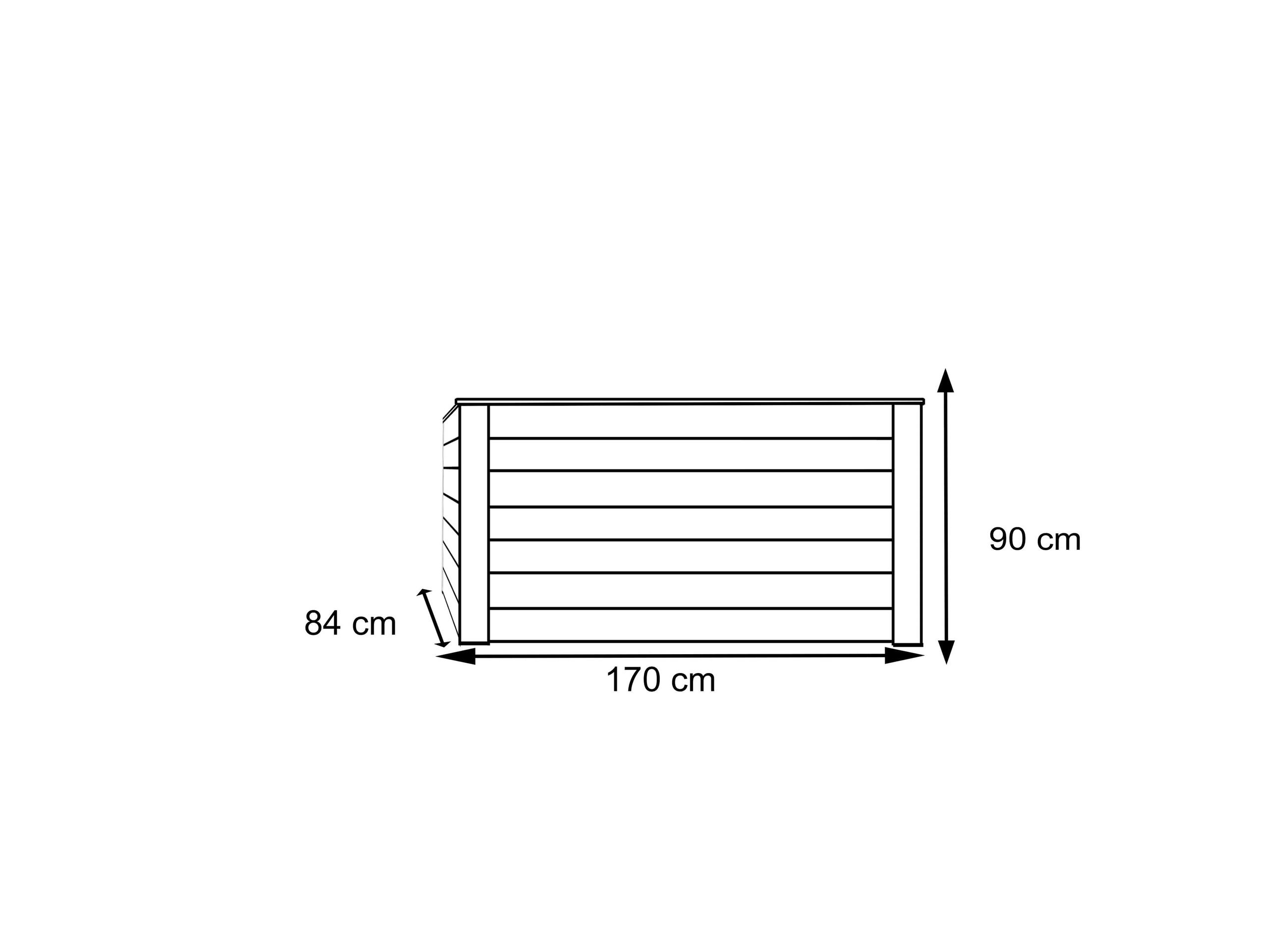 Thumbnail - Westmann Hochbeet Lärche 170 natur Lärche B/H/L: ca. 90x84x170 cm