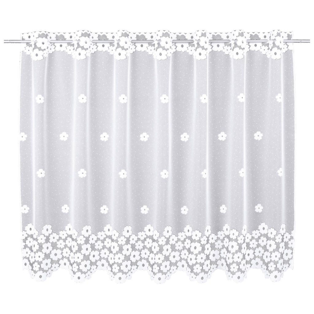 Thumbnail - creative lifestyle Scheibengardine Delia weiß B/L: ca. 145x100 cm