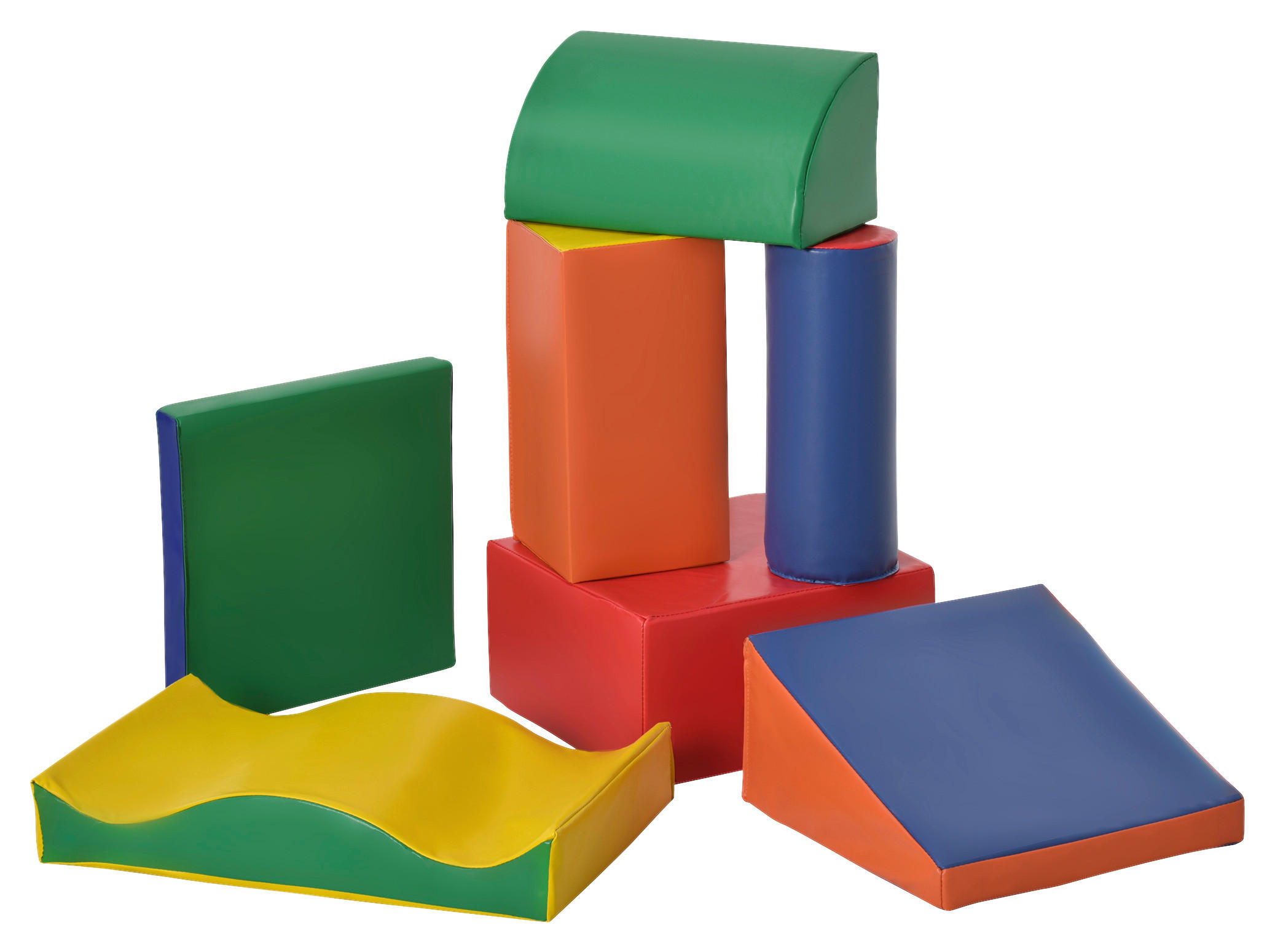 HOMCOM Kinder Softbausteine 7-tlg. B/H/L: ca. 40x60x11 cm