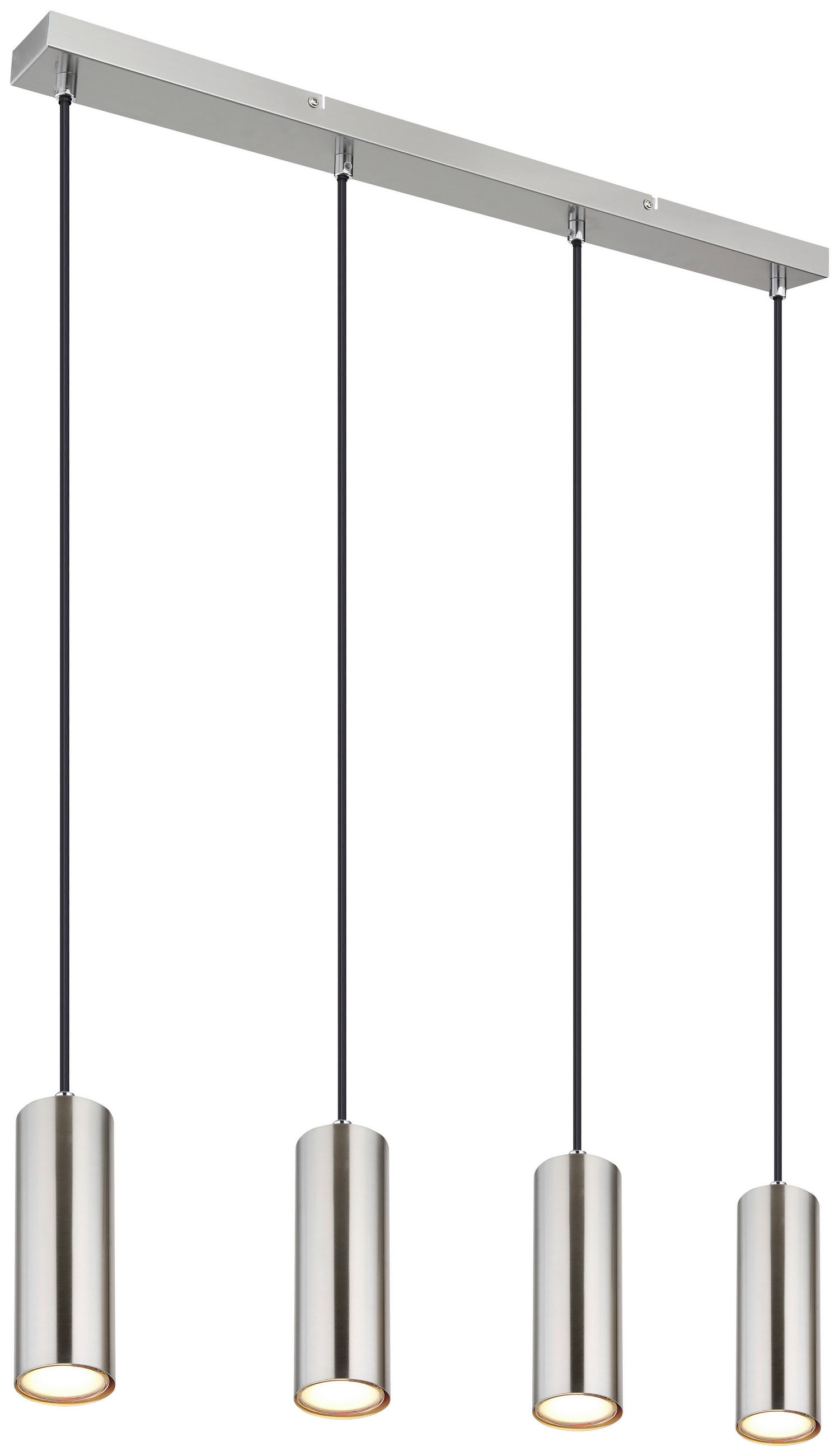 GLOBO LED-Pendelleuchte nickel matt Metall B/H/T: ca. 6x120x65 cm 4.0 Brennstellen