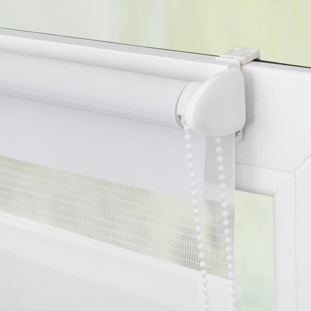 Thumbnail - LICHTBLICK Doppelrollo Duo Sterne petrol B/T: ca. 60x150 cm