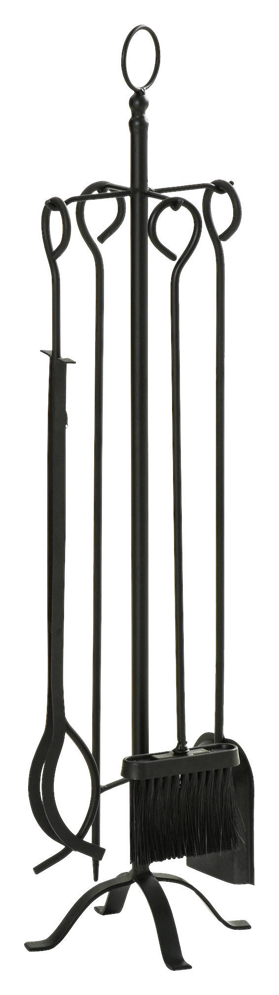 Outsunny Schürhaken und Halterung schwarz B/H/L: ca. 20x87x20 cm ca. 2,5 kg