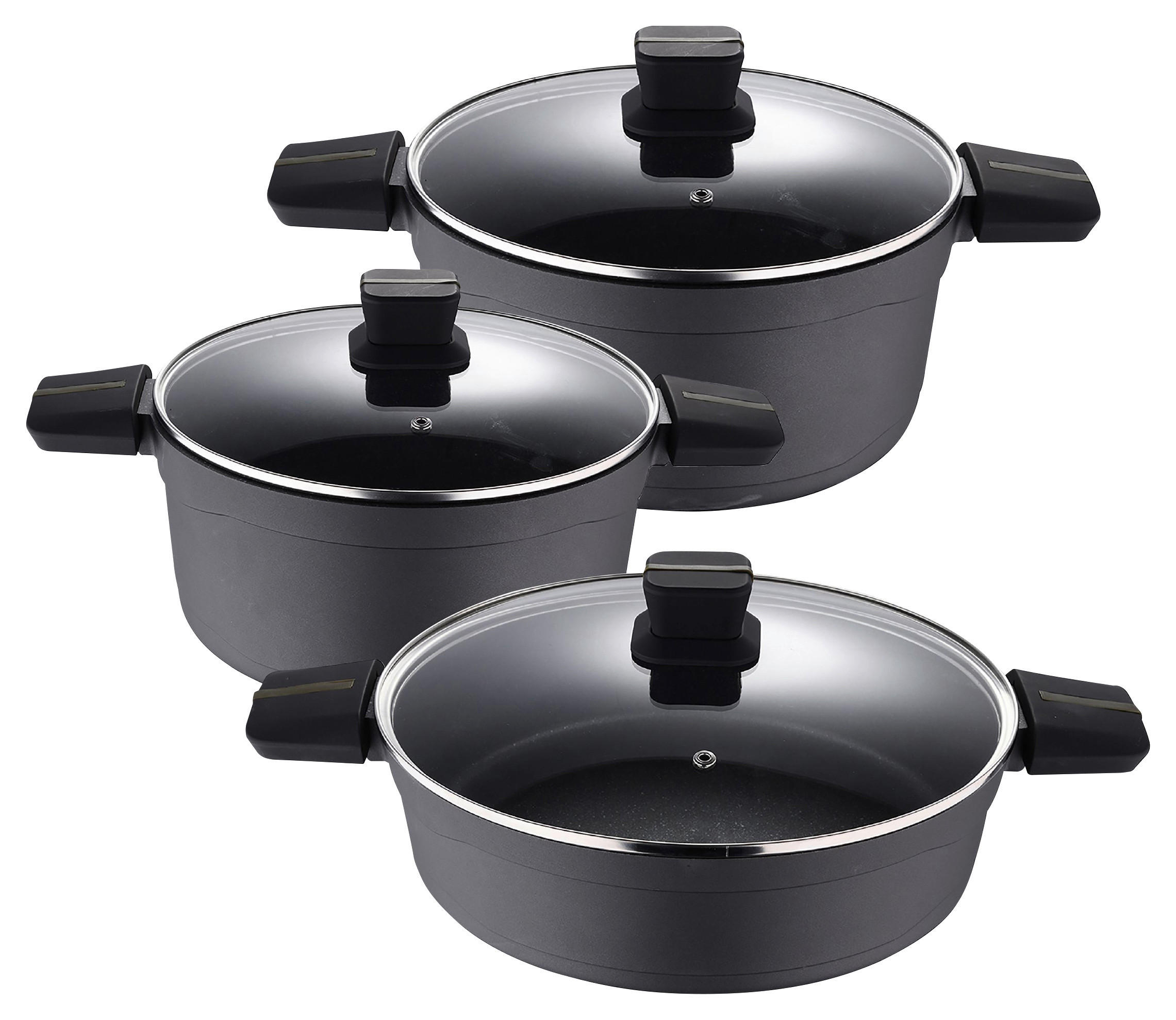 SAN IGNACIO Topfset BISTRO silber Aluminium 3 tlg.