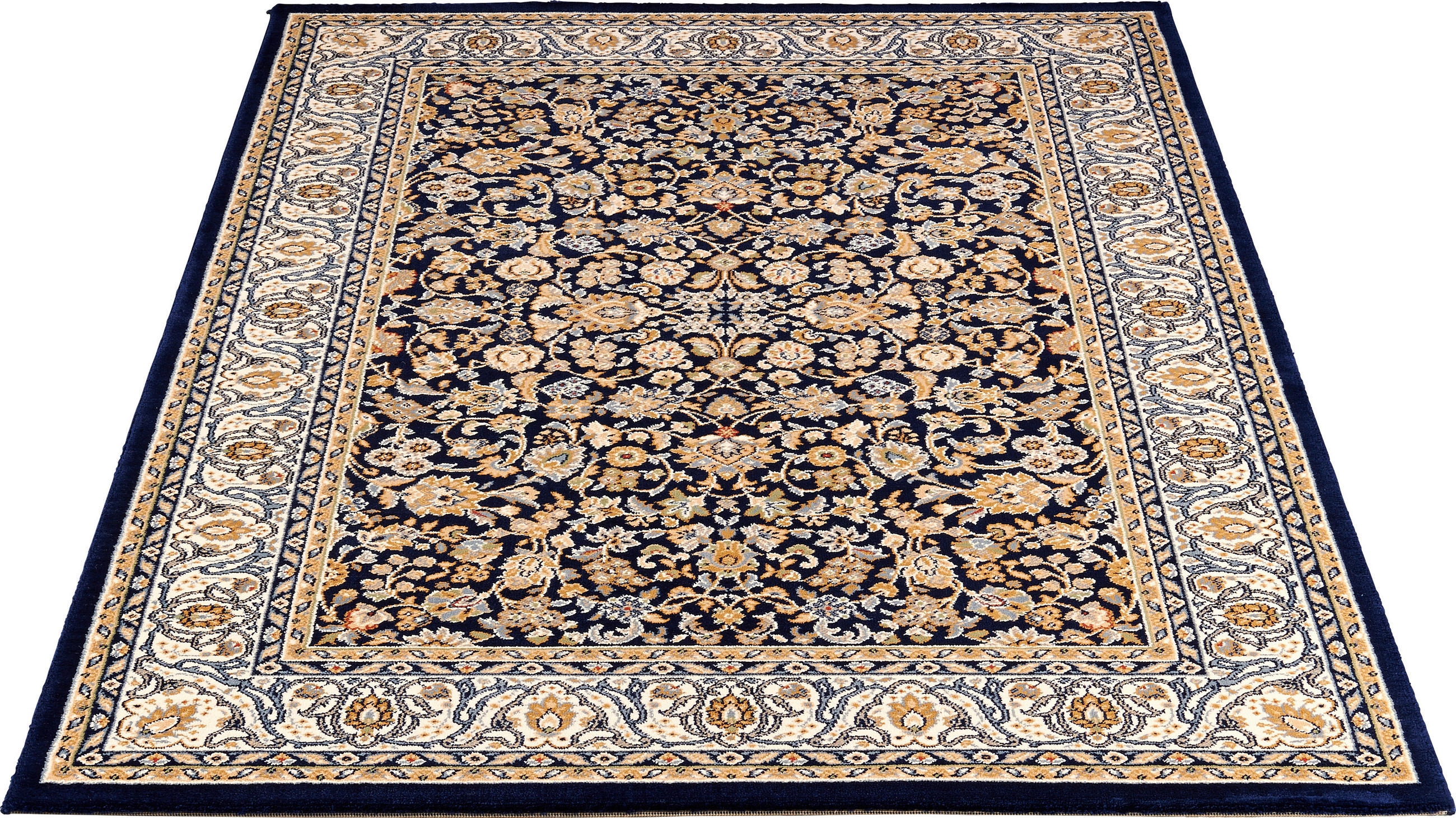 Thumbnail - Webteppich Kashmar blau B/L: ca. 240x340 cm