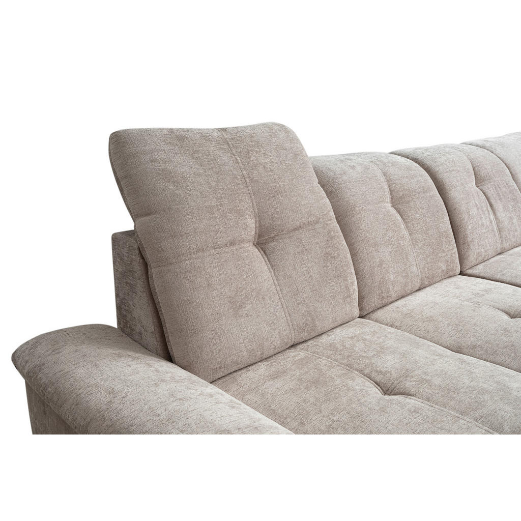 Thumbnail - Wohnlandschaft Kendo beige Microfaser B/H/T: ca. 337x105x172 cm