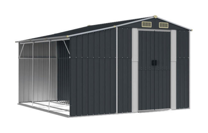 vidaXL Gartenhaus anthrazit B/H/T: ca. 277x179x179 cm