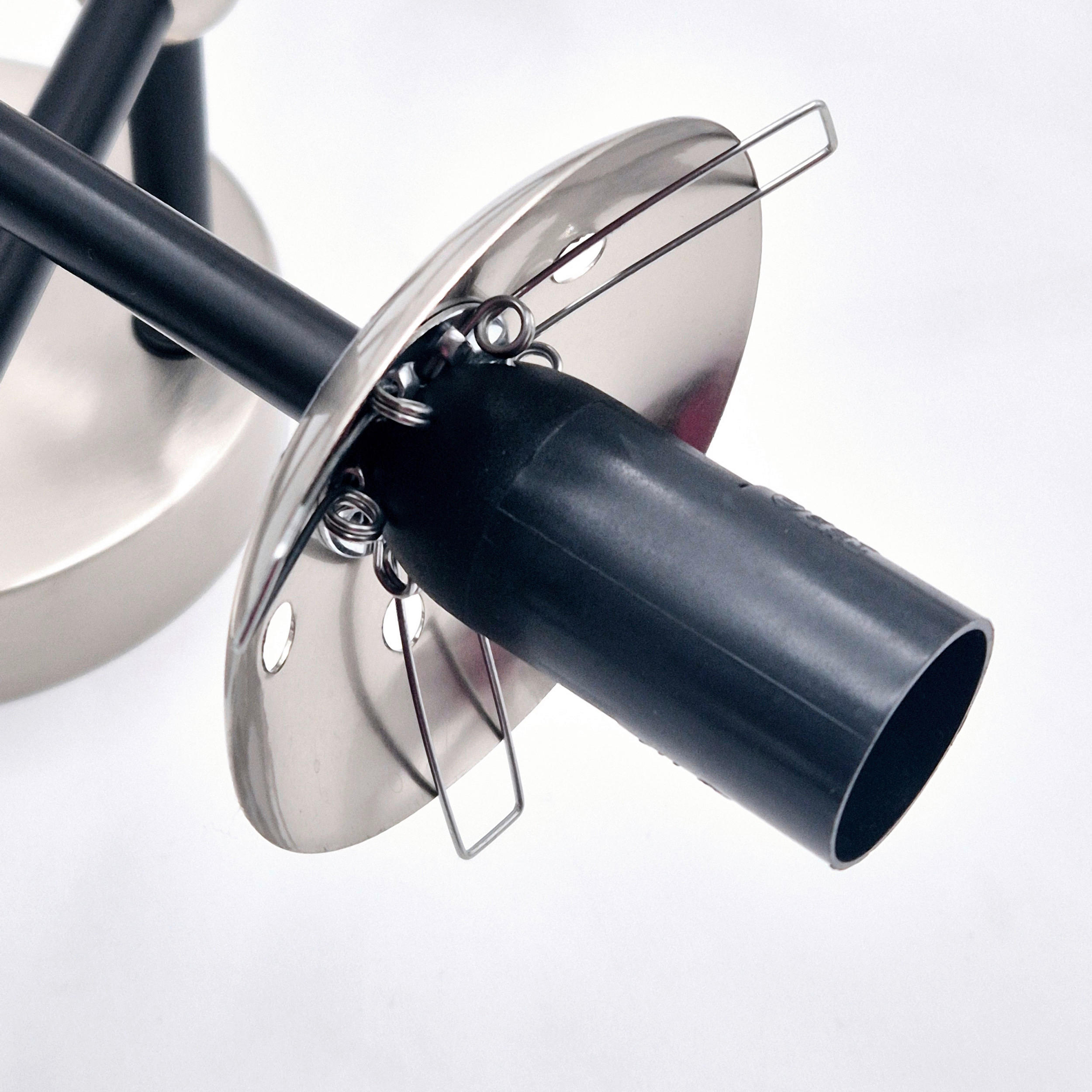 Thumbnail - Lamkur Anbauleuchte Malena Chrom schwarz Glas Stahl B/H/L: ca. 64x20x64 cm E14 6 Brennstellen