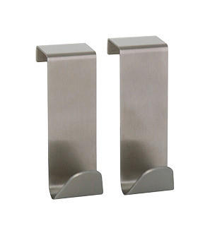 Doppelhaken silber Edelstahl B/H/L: ca. 2,5x7,5x5 cm