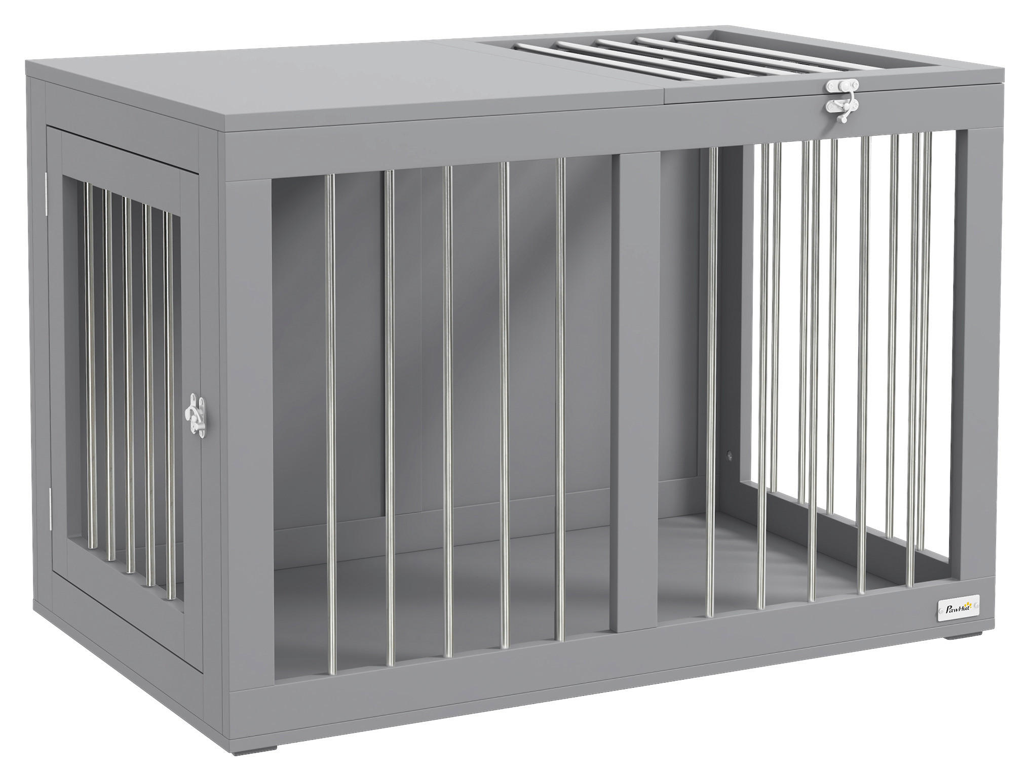 PawHut Hunde-Zubehör grau Edelstahl B/H/L: ca. 50x80x56,5 cm