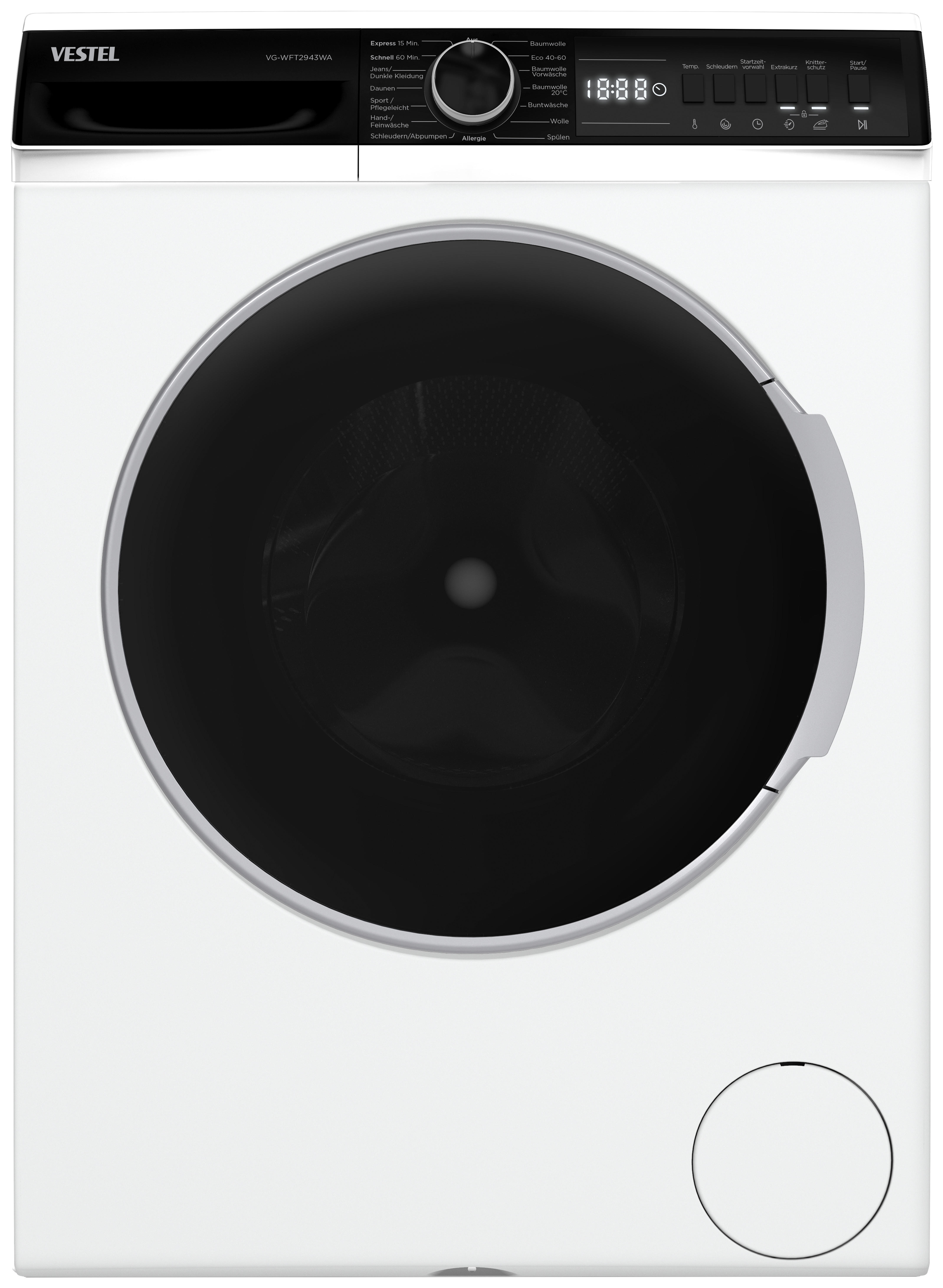 VESTEL Waschmaschine VG-WFT2943WA weiß B/H/T: ca. 60x85x58 cm