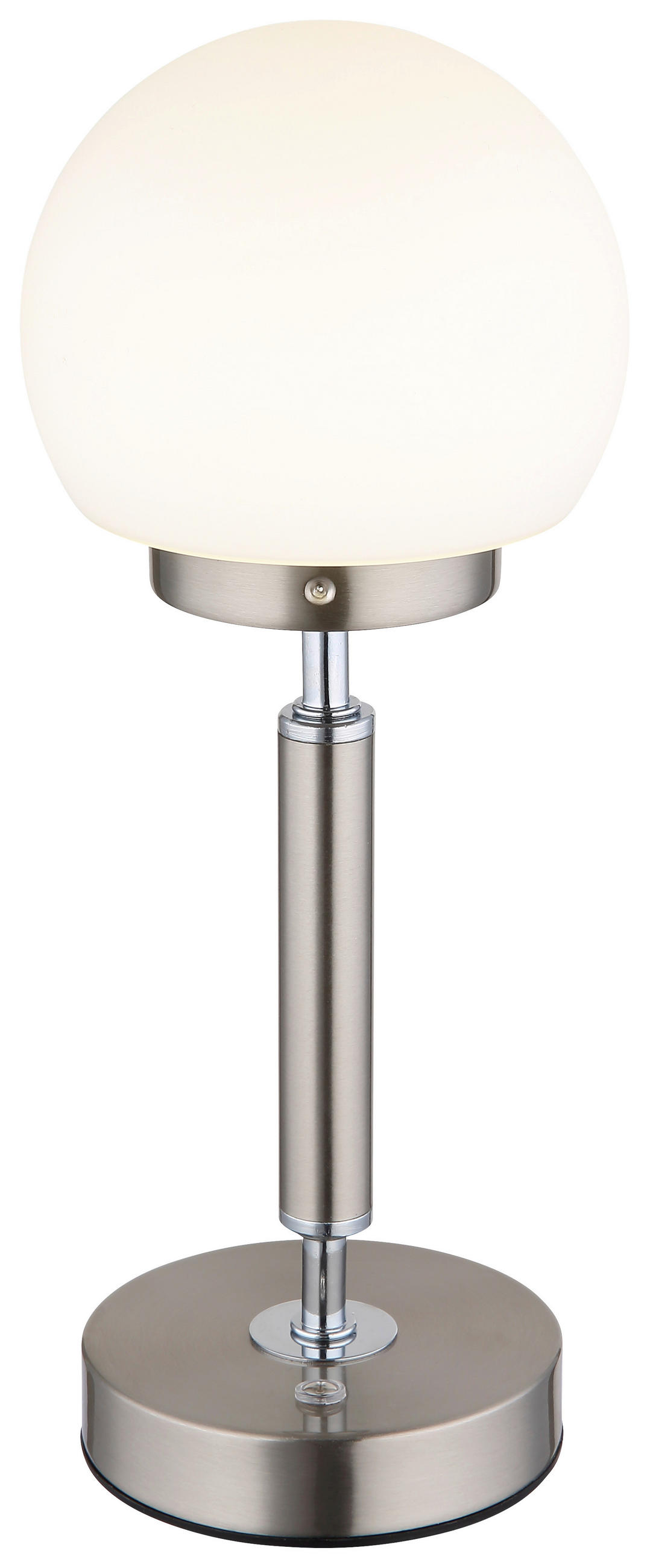 GLOBO LED-Tischleuchte Opal nickel matt Kunststoff Metall Glas H/D: ca. 28,5x11,5 cm 1 Brennstellen