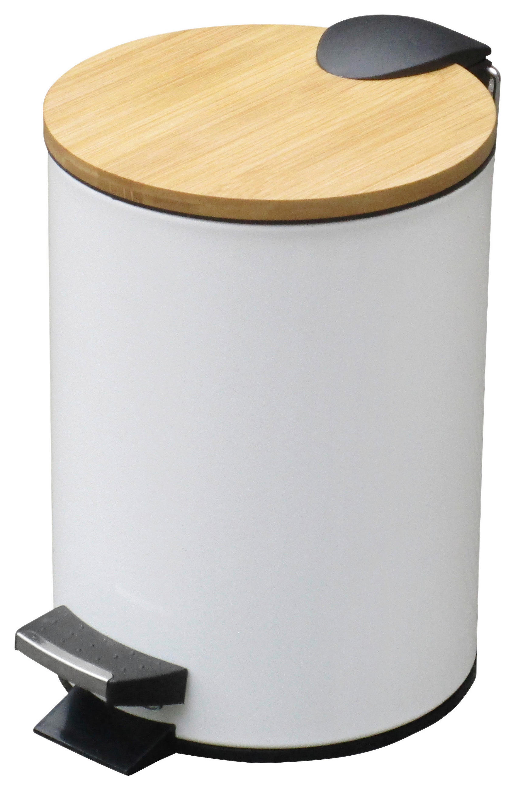 Treteimer weiß Metall ca. 3 l