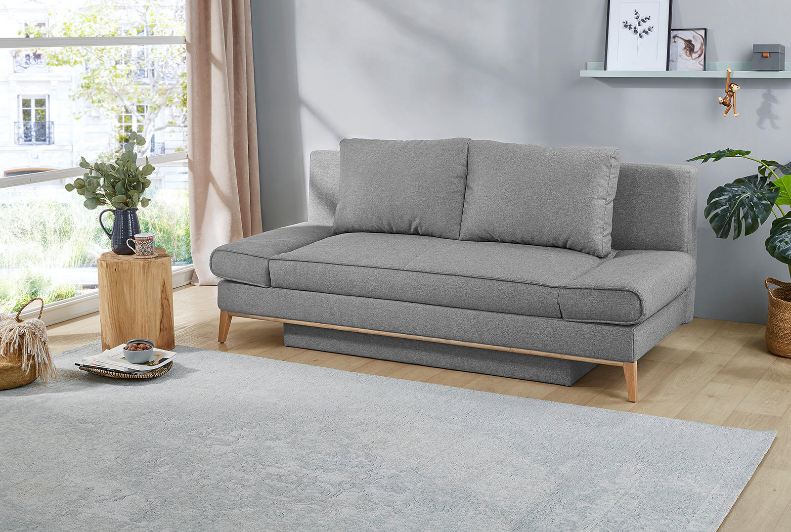 Thumbnail - Schlafsofa grau B/H/T: ca. 198x87x92 cm