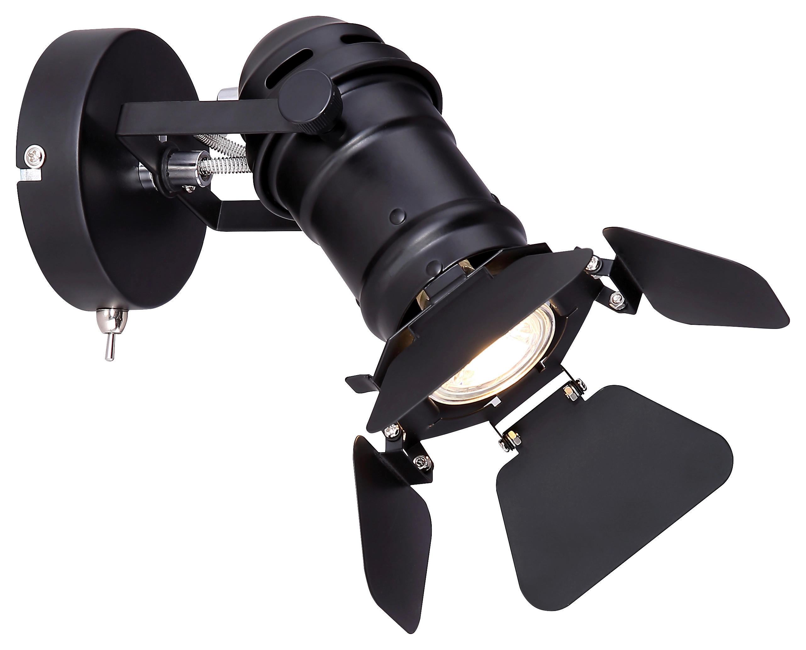 GLOBO Spot Egon schwarz Metall B/H/T: ca. 16x22x25 cm GU10 1 Brennstellen