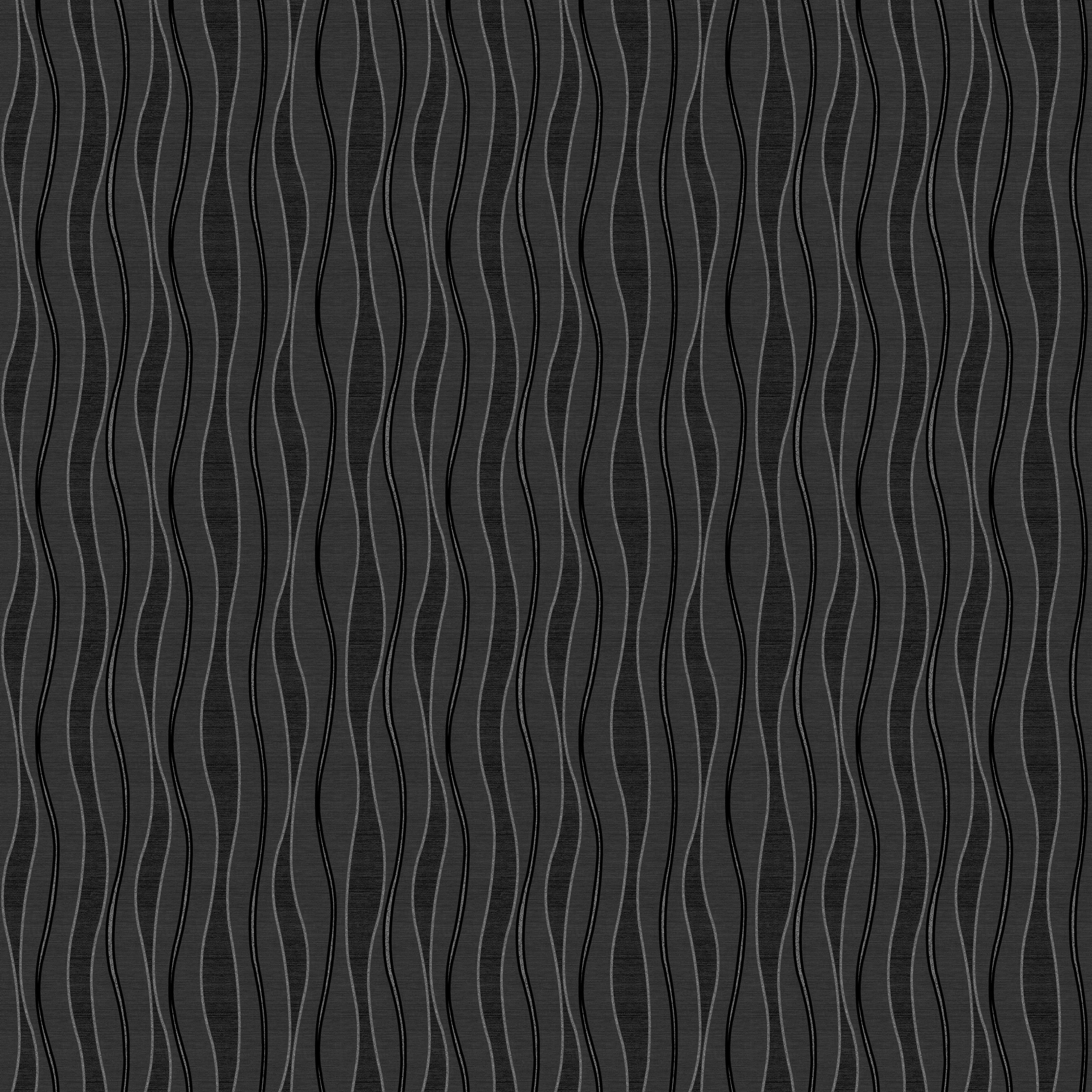 Thumbnail - UGEPA Vinyltapete Wellen schwarz silber B/L: ca. 53x1005 cm