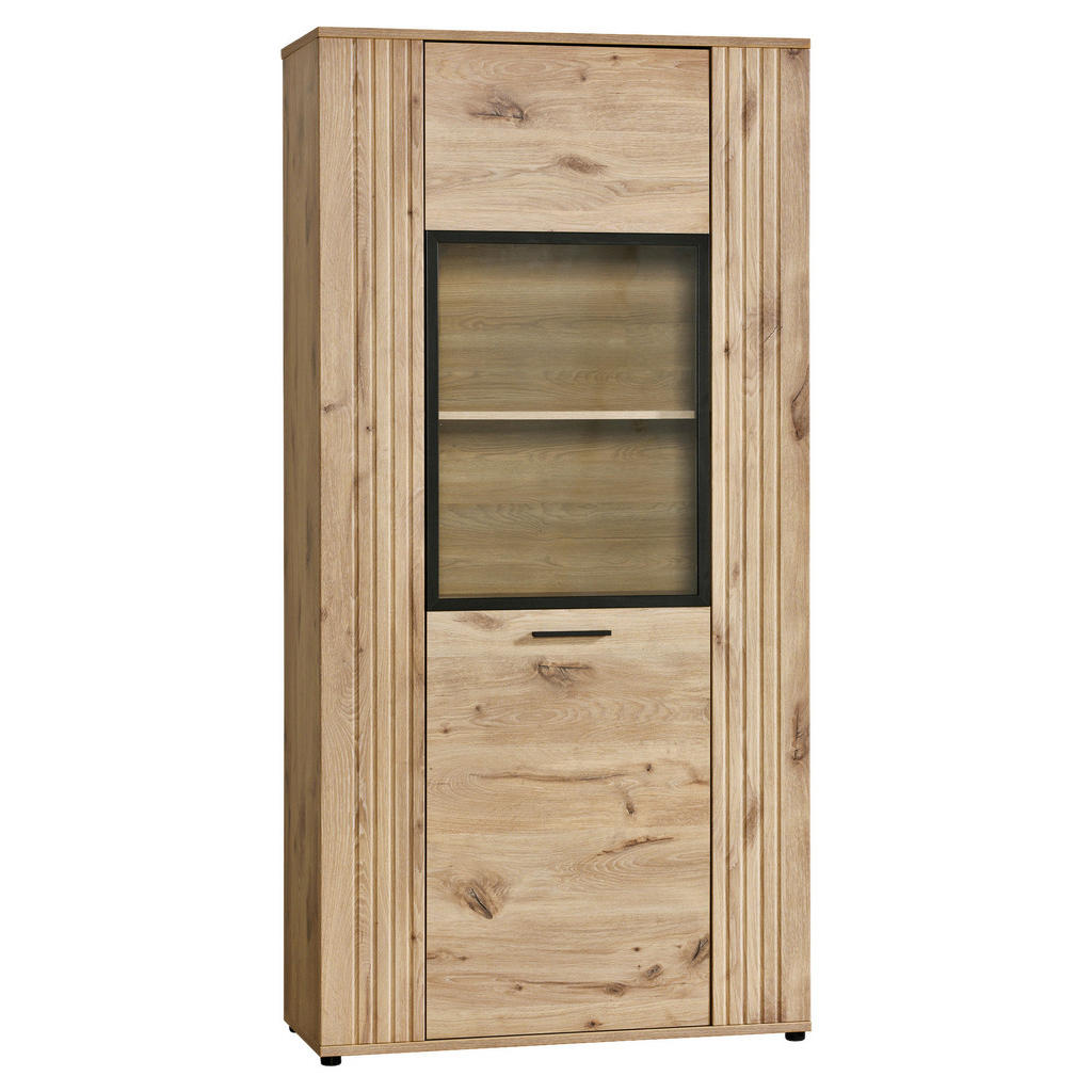 Thumbnail - Vitrine Turin Eiche Viking Nachbildung B/H/T: ca. 95x192x40 cm