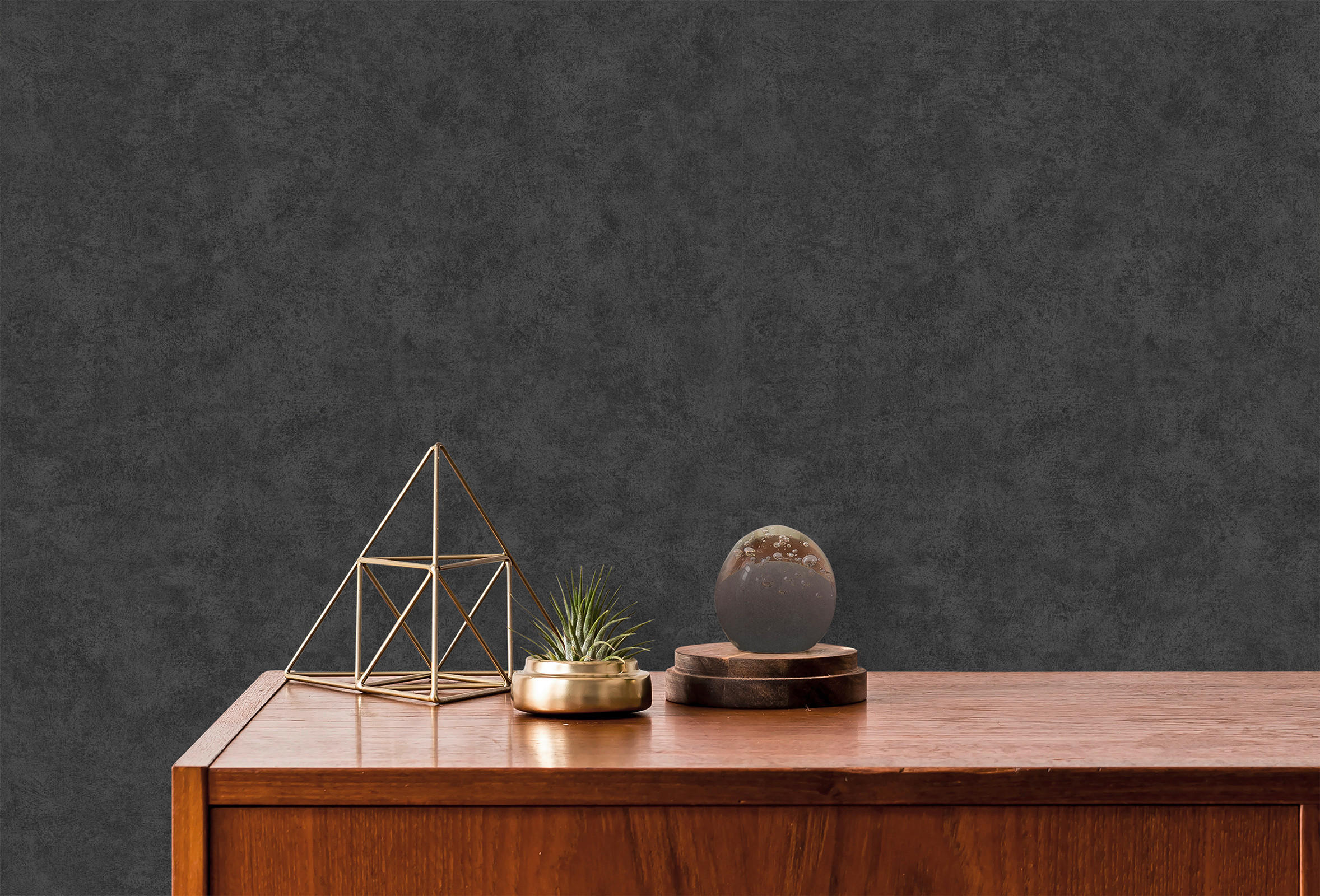 Thumbnail - UGEPA Vliestapete Betonoptik schwarz B/L: ca. 53x1005 cm