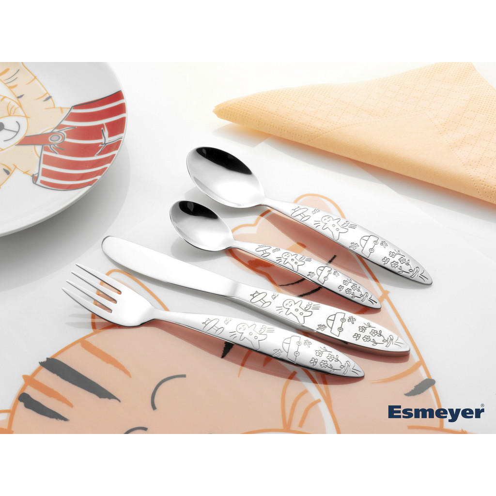 Thumbnail - Esmeyer Kinder-Besteckset BELLA silber Edelstahl 4 tlg.