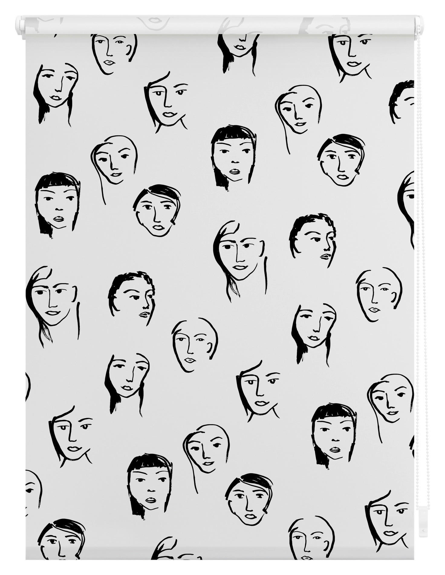 Thumbnail - LICHTBLICK Rollo Faces schwarz B/L: ca. 45x150 cm