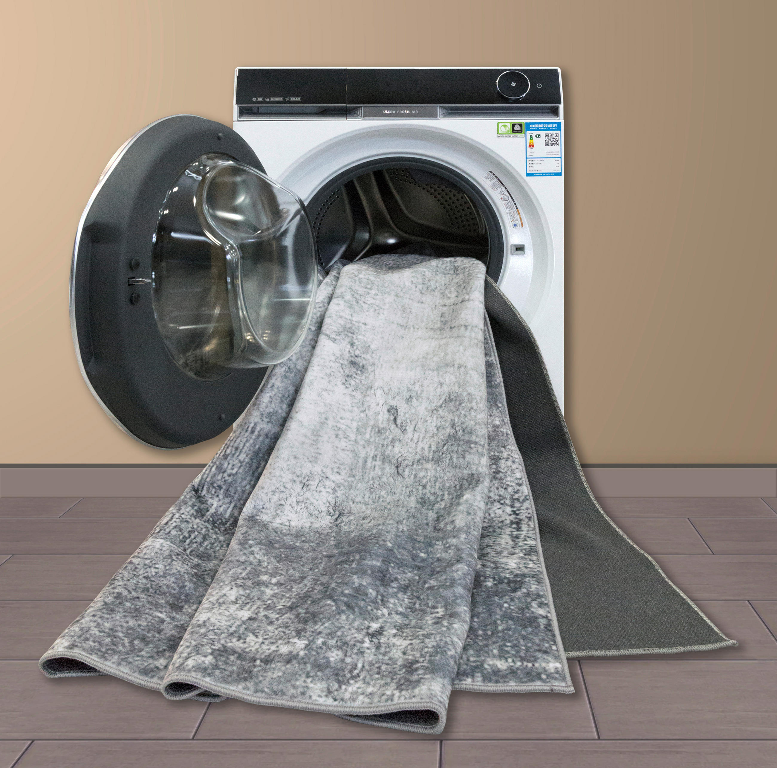 Thumbnail - Teppich Silk silber B/L: ca. 80x150 cm