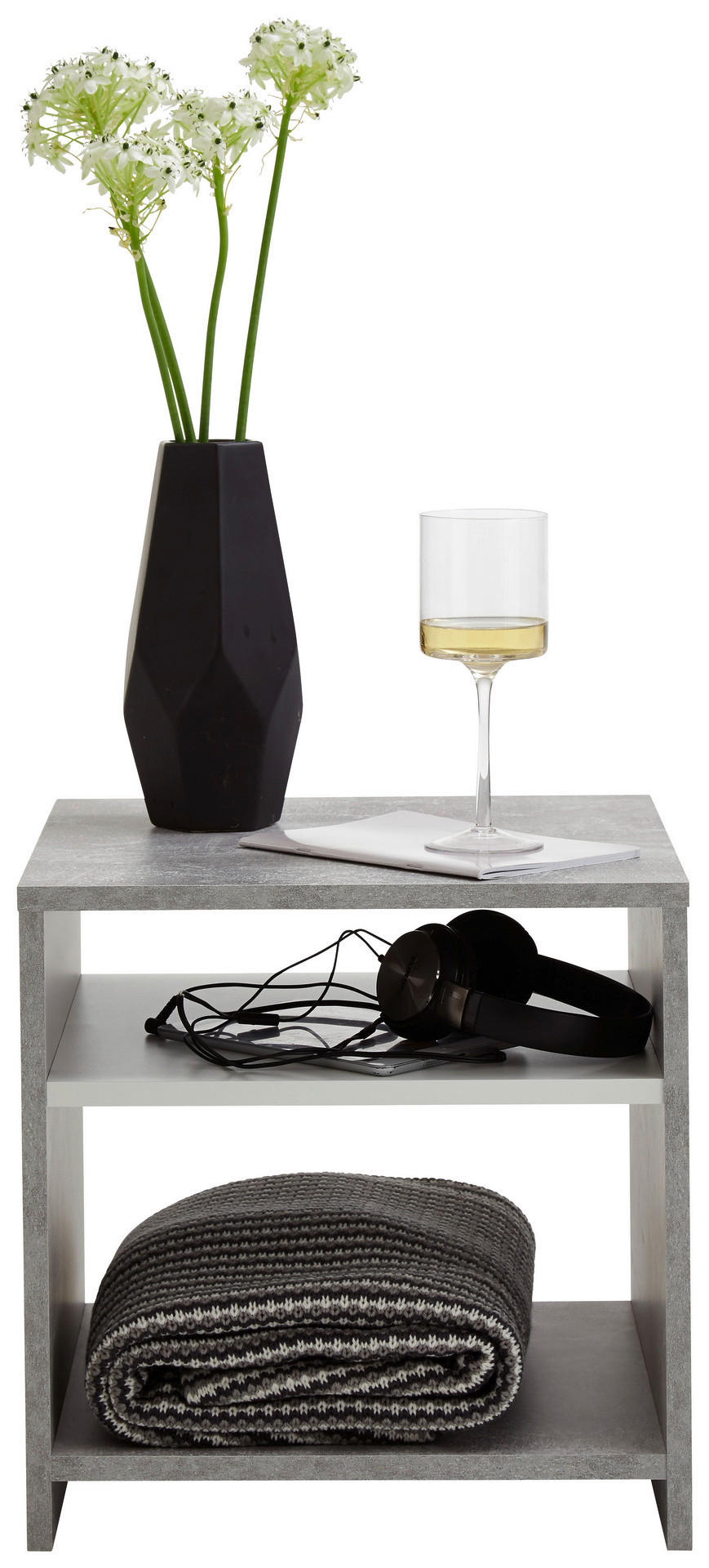 Thumbnail - Beistelltisch  Beton Optik weiß B/H/T: ca. 40x40x40 cm