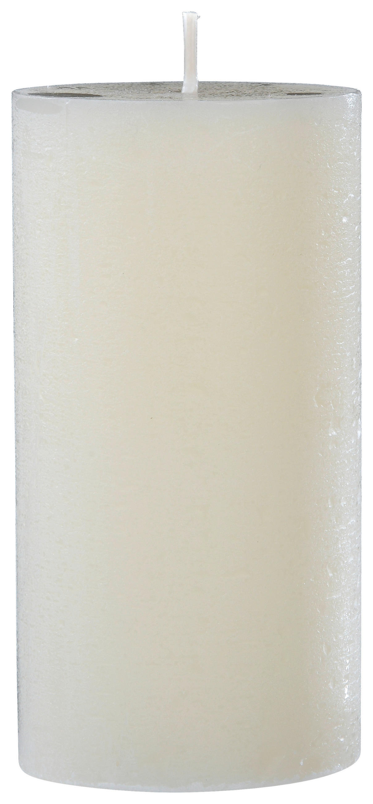 Rustic-Kerze beige B/H/L/D: ca. 6,8x13x6,8x6,8 cm