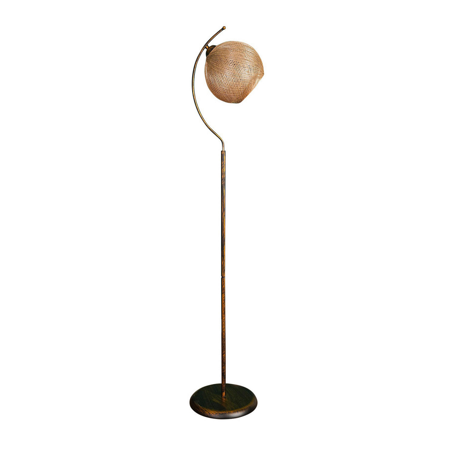 Opviq Stehleuchte schwarz gold Metall B/H/T/L/D: ca. 30x165x30x30x30 cm E27 1 Brennstellen