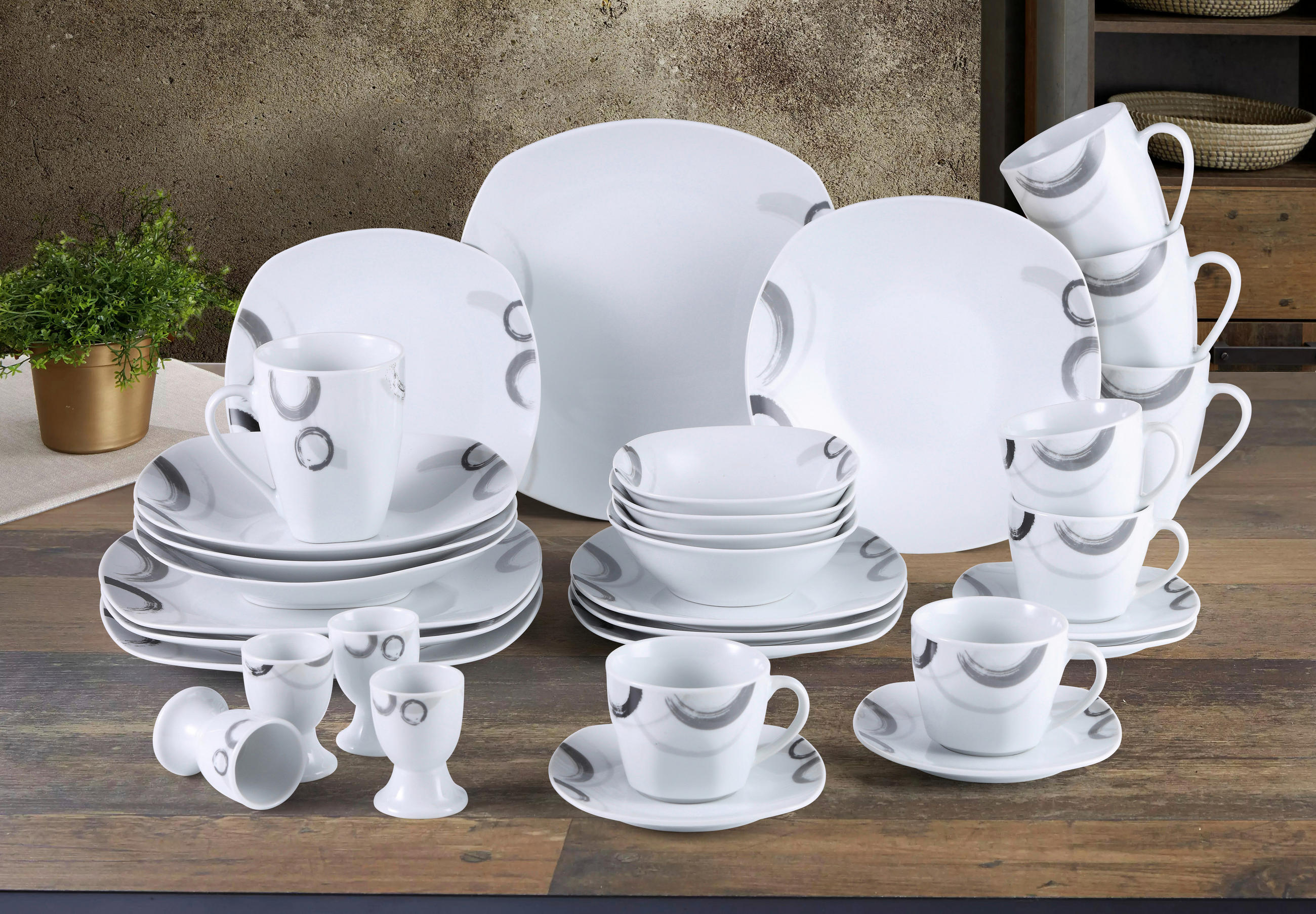 Thumbnail - POCOline Kombiservice weiß Porzellan 32 tlg.