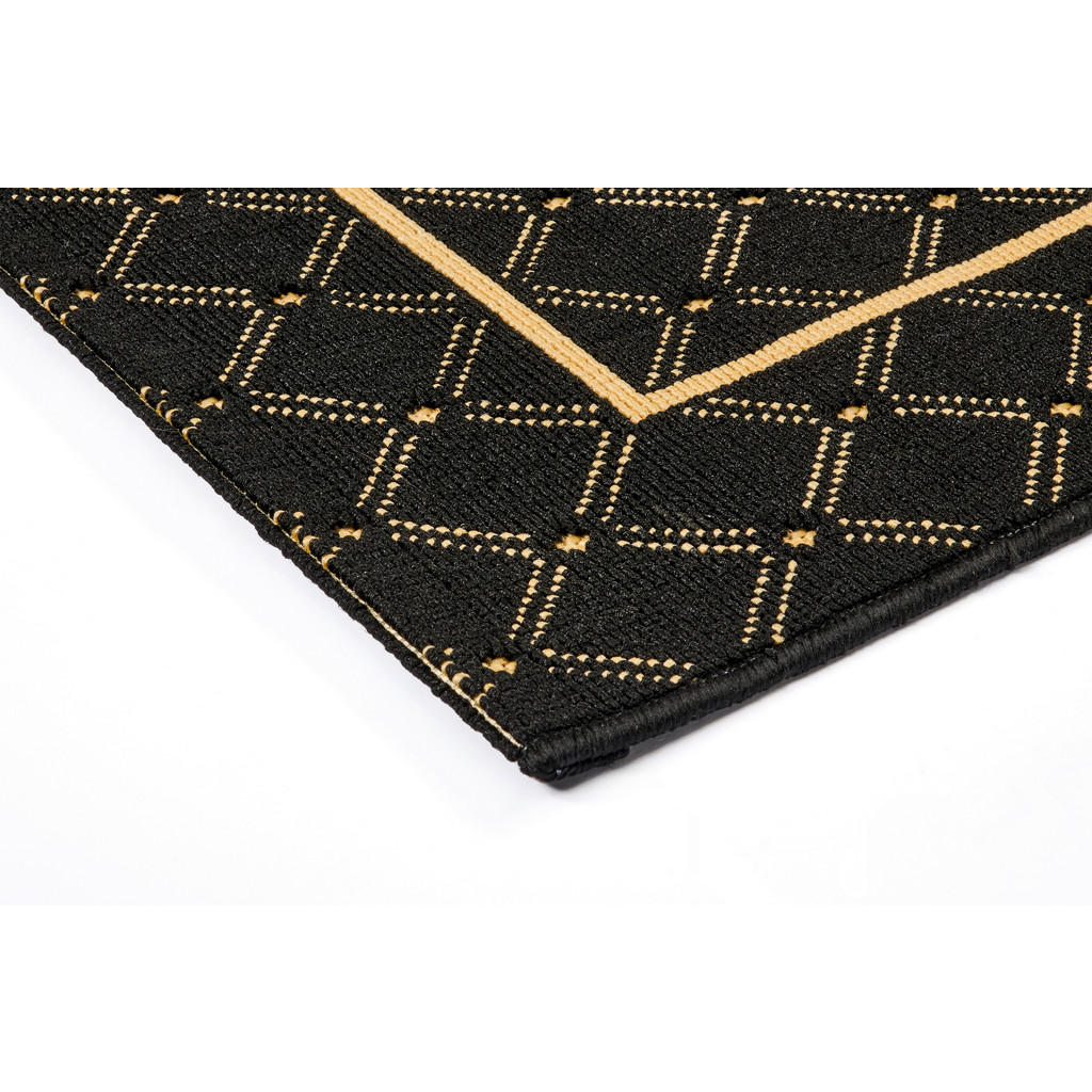 Thumbnail - Webteppich Luxus schwarz B/L: ca. 120x170 cm