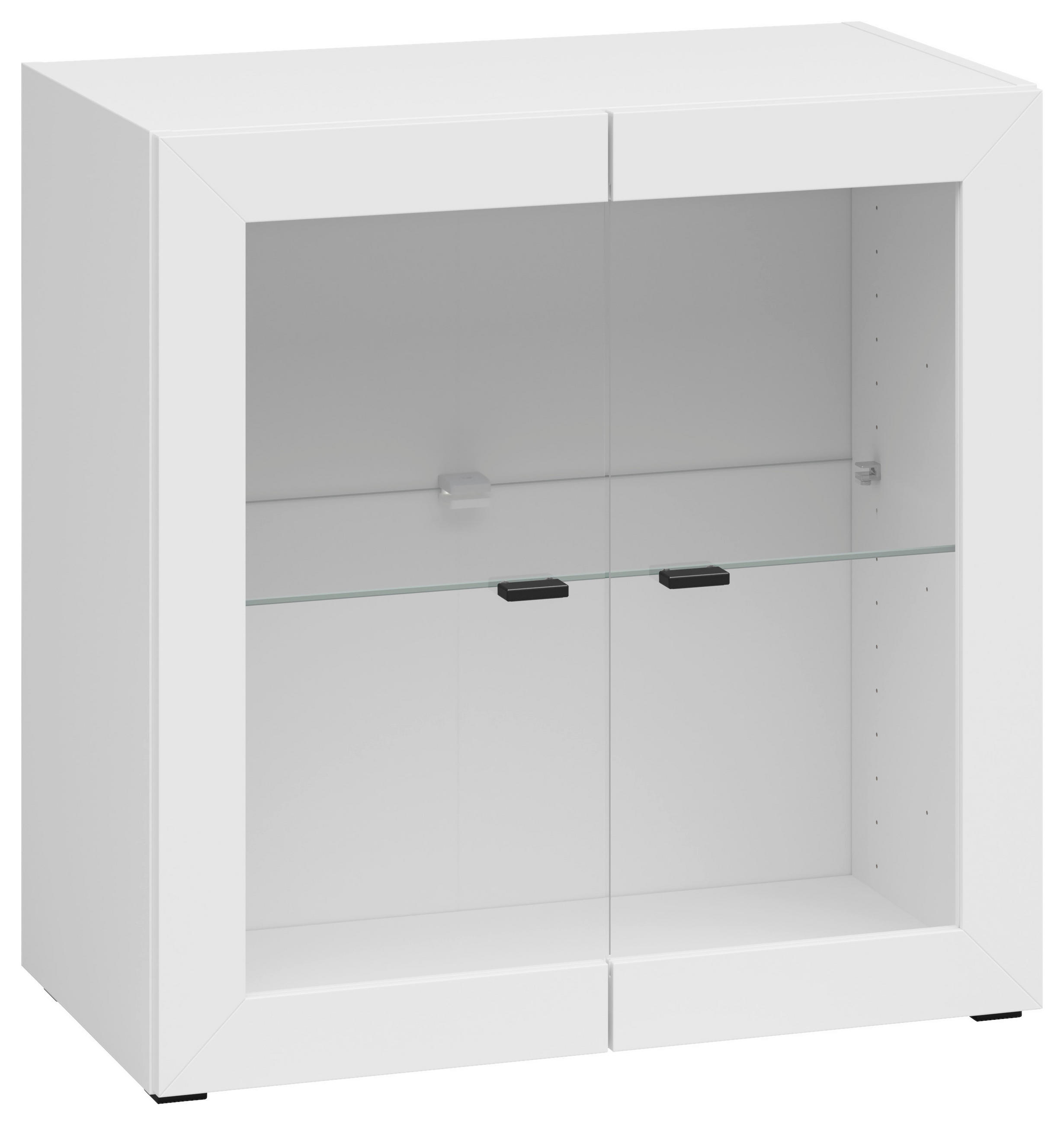 Vitrine System 64 weiß matt B/H/T: ca. 64x64x35 cm