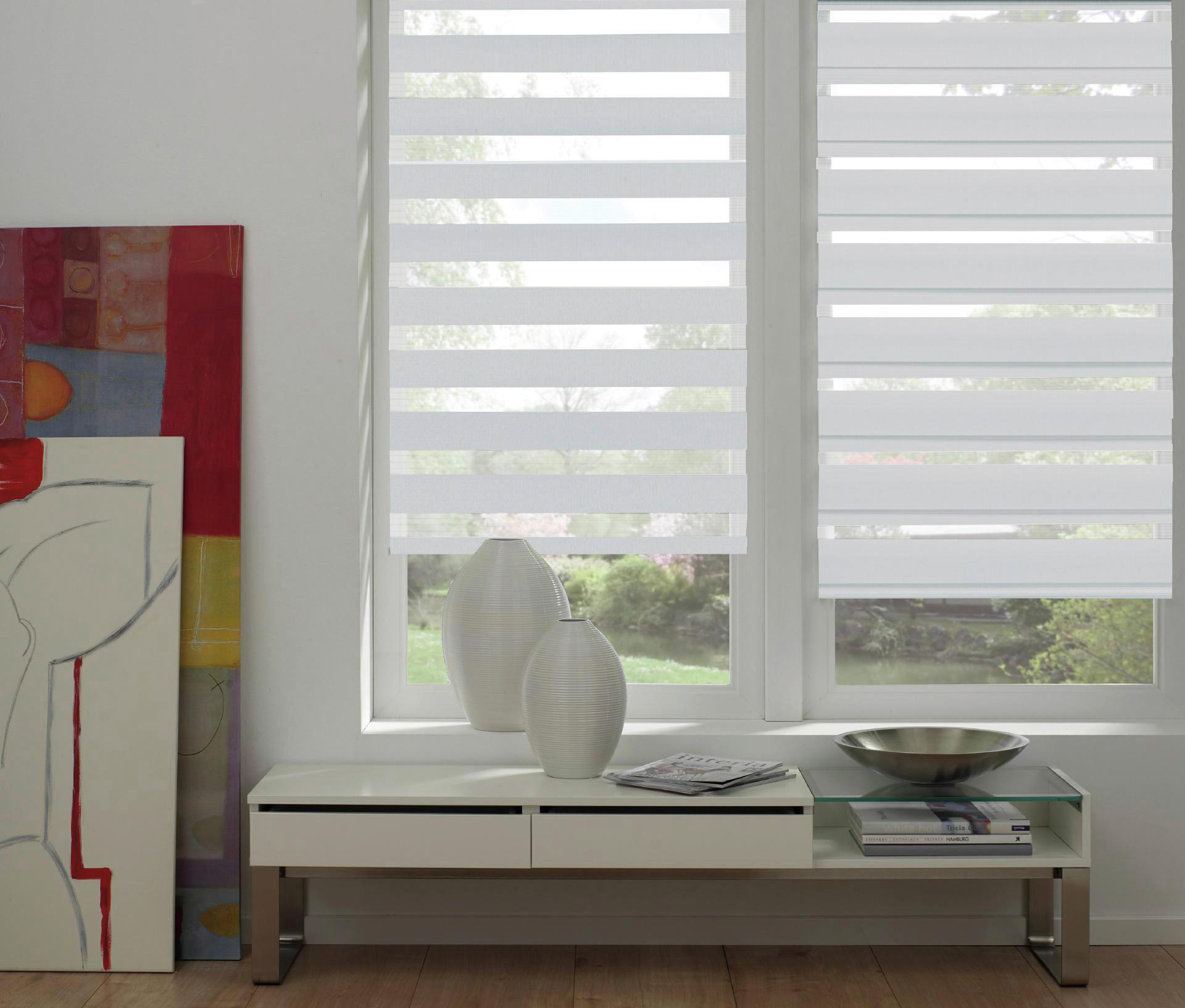 Thumbnail - Doppelrollo Easyfix weiß B/L: ca. 100x150 cm