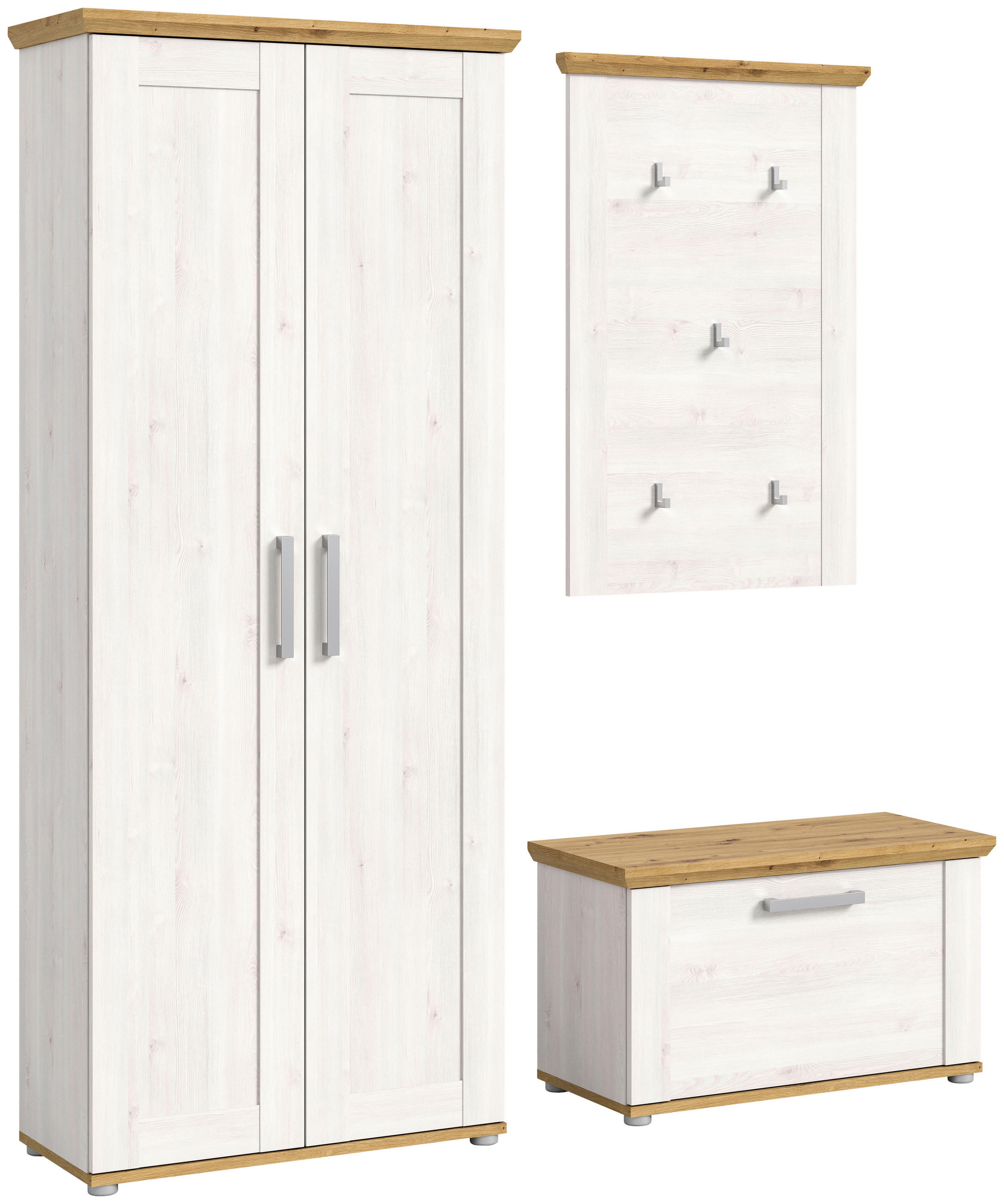 Garderobe Verona Sibiu Lärche Nachbildung Eiche Artisan Nachbildung B/H/T: ca. 175x196x39 cm