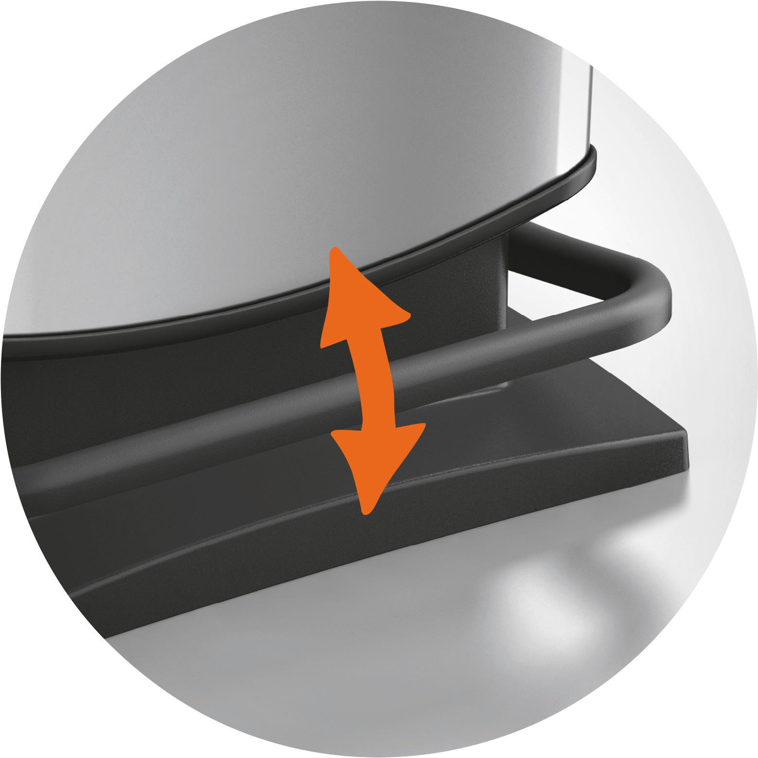 Thumbnail - Rotho Treteimer silber B/H/L: ca. 29,5x67,6x35,3 cm